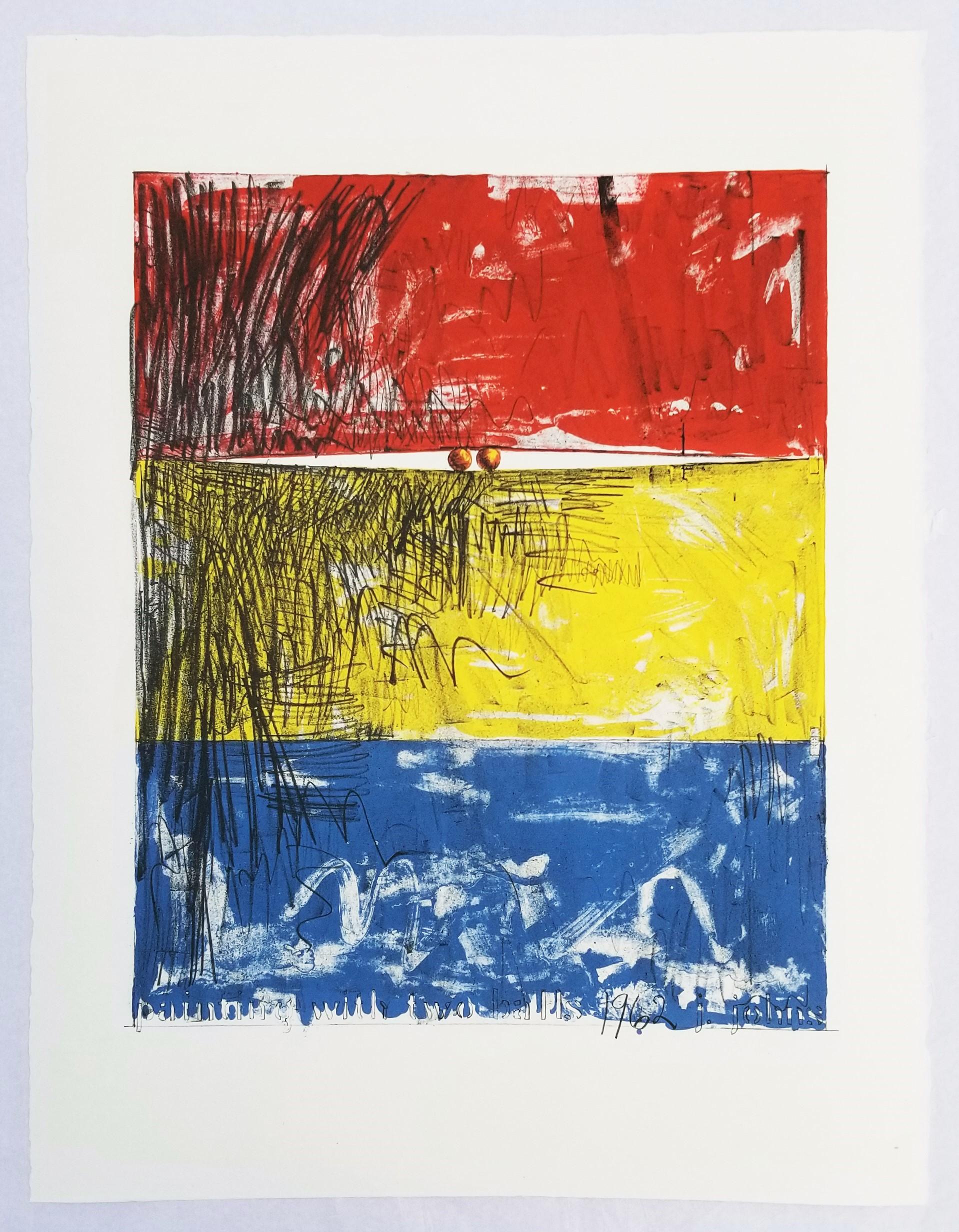 jasper johns painting with two balls