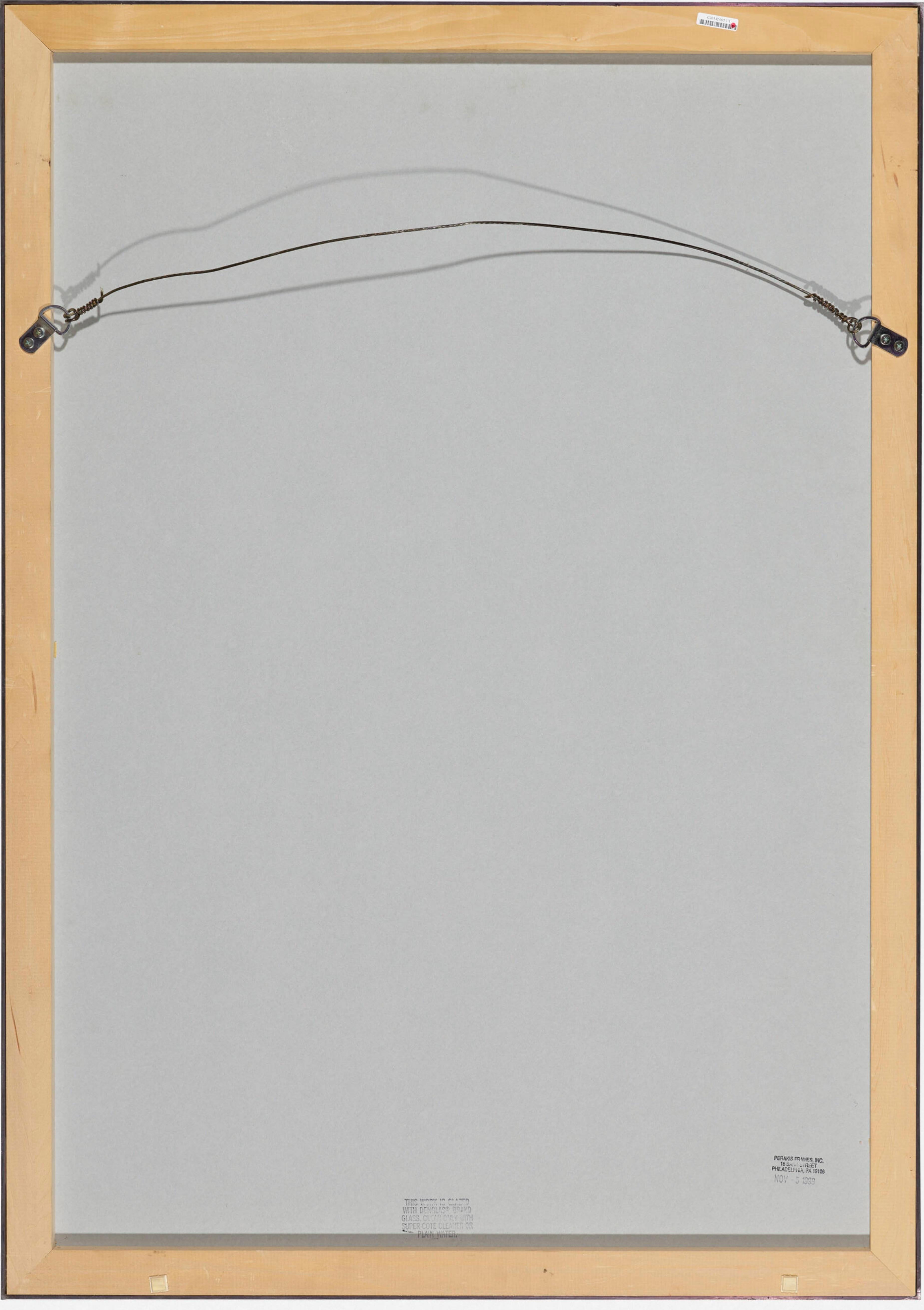 Jasper Johns
Pittura con due palle, Kunsthalle, Berlino, poster firmato a mano (campo 132), 1971
Litografia offset (firmata e iscritta a mano da Jasper Johns)
Firmato e iscritto a pennarello da Jasper Johns sul fronte
Non numerato
Telaio
