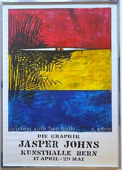Retro Painting with Two Balls Kunsthalle, Berlin hand signed & inscribed print, Framed