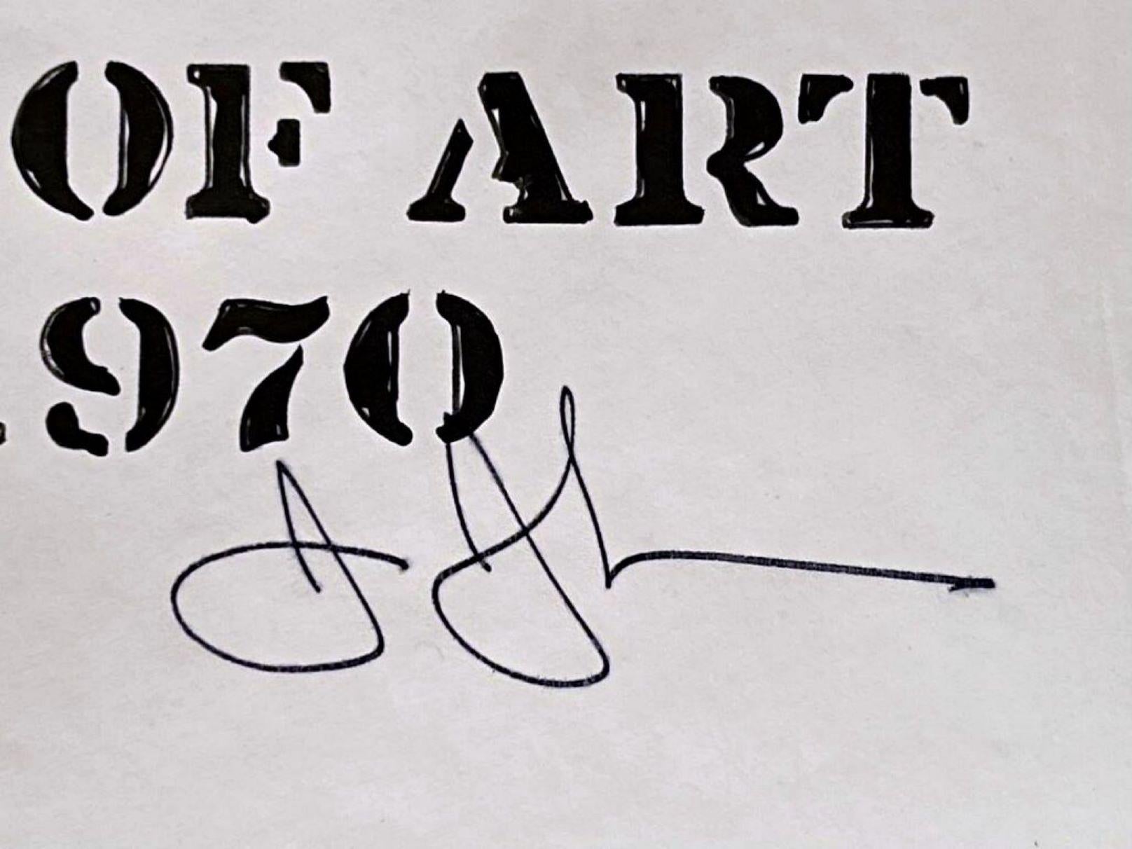 Rare Philadelphia Museum of Art exhibition poster (Hand Signed by Jasper Johns) For Sale 1