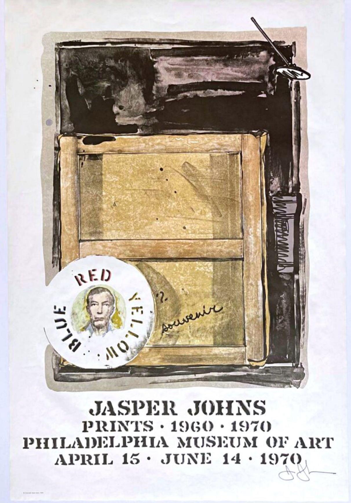 Raro poster della mostra del Philadelphia Museum of Art (firmato a mano da Jasper Johns)