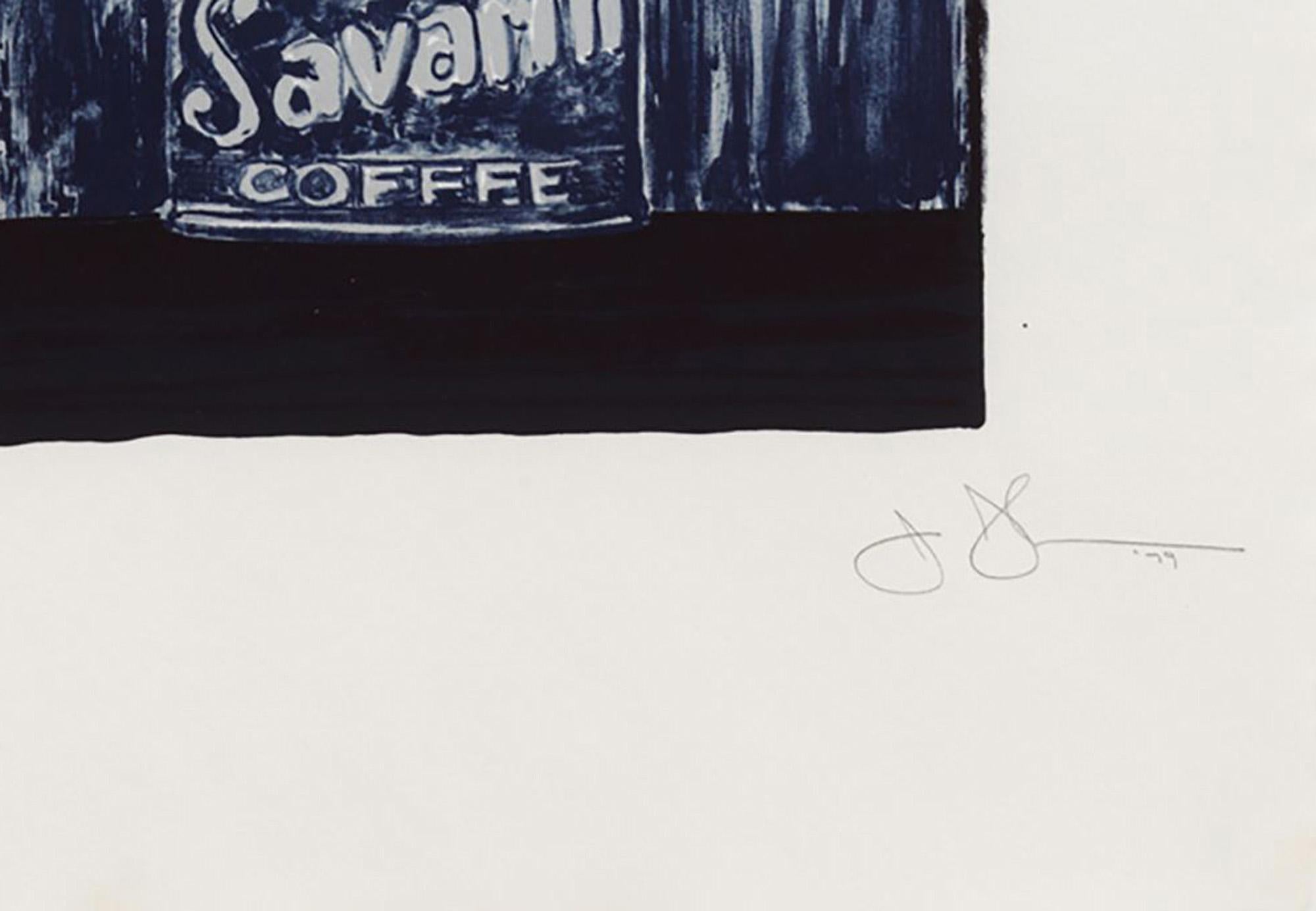 Savarin 6 (Blue) - Gray Still-Life Print by Jasper Johns
