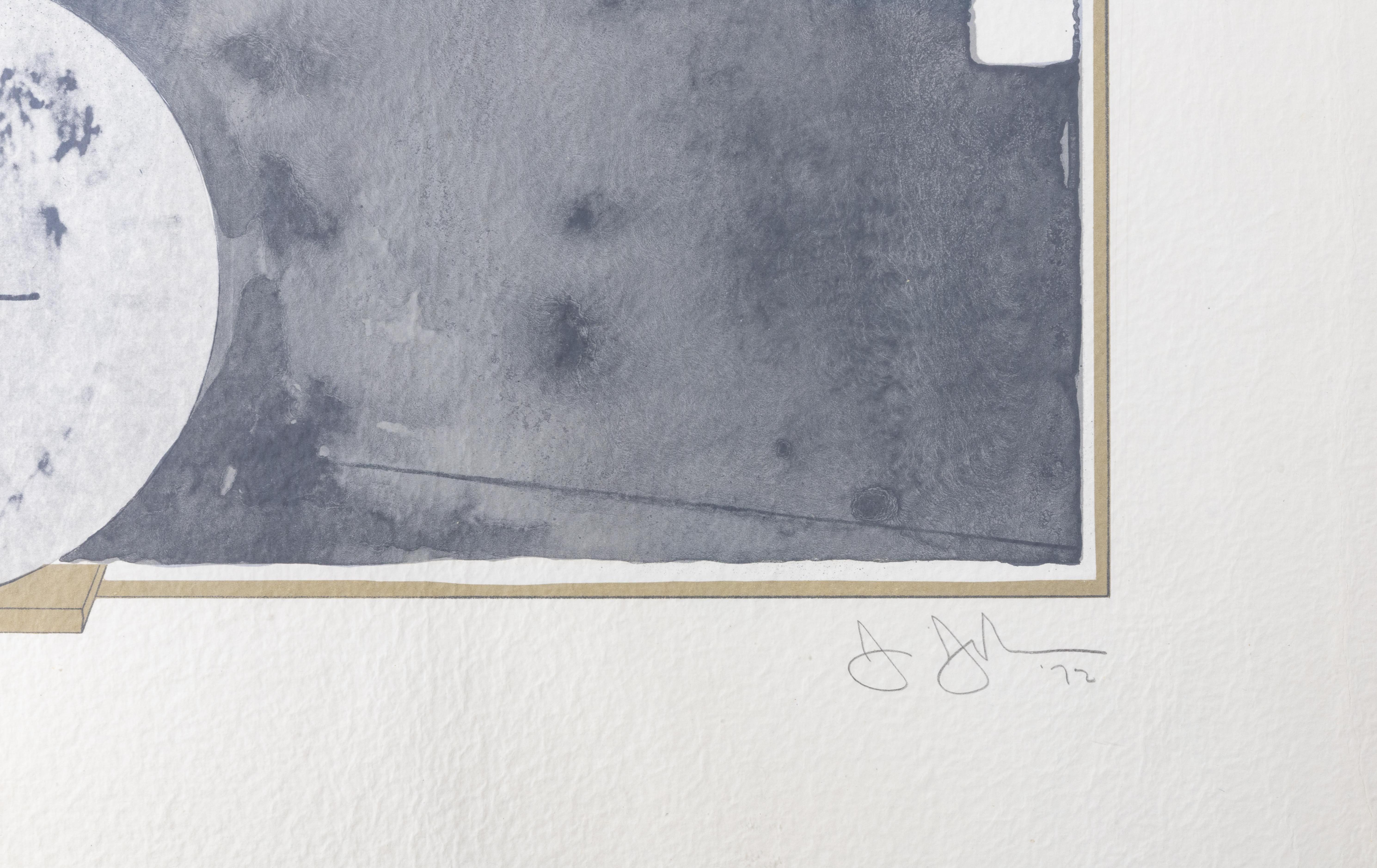 Souvenir I - Gray Abstract Print by Jasper Johns