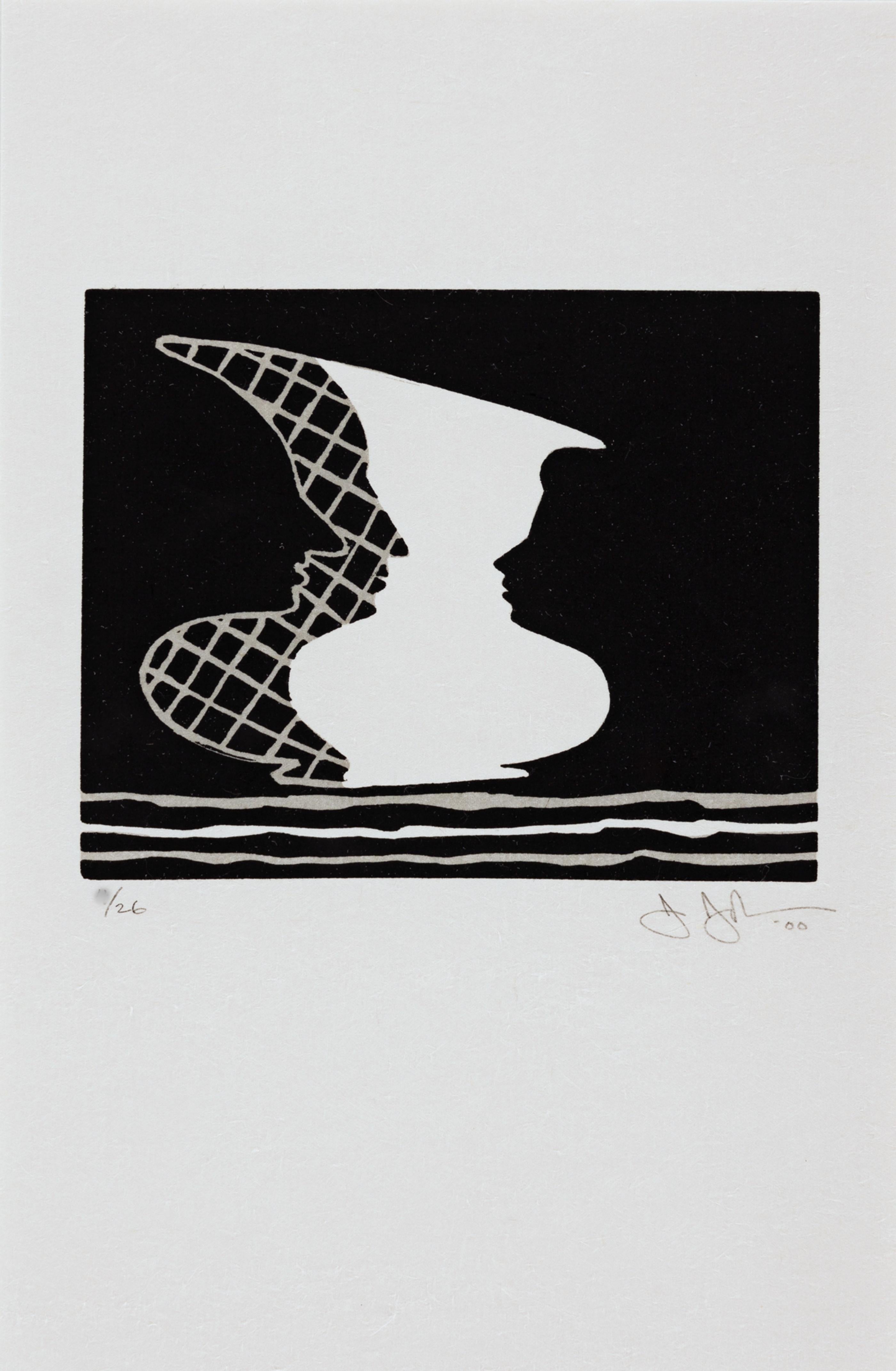 Sun on Six (Jasper Johns linocut, hand signed and numbered 4/26) in vendita 1
