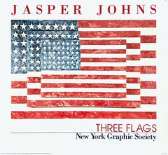  Three Flags-New York Graphic Society, 1991 Offset Lithograph, Johns