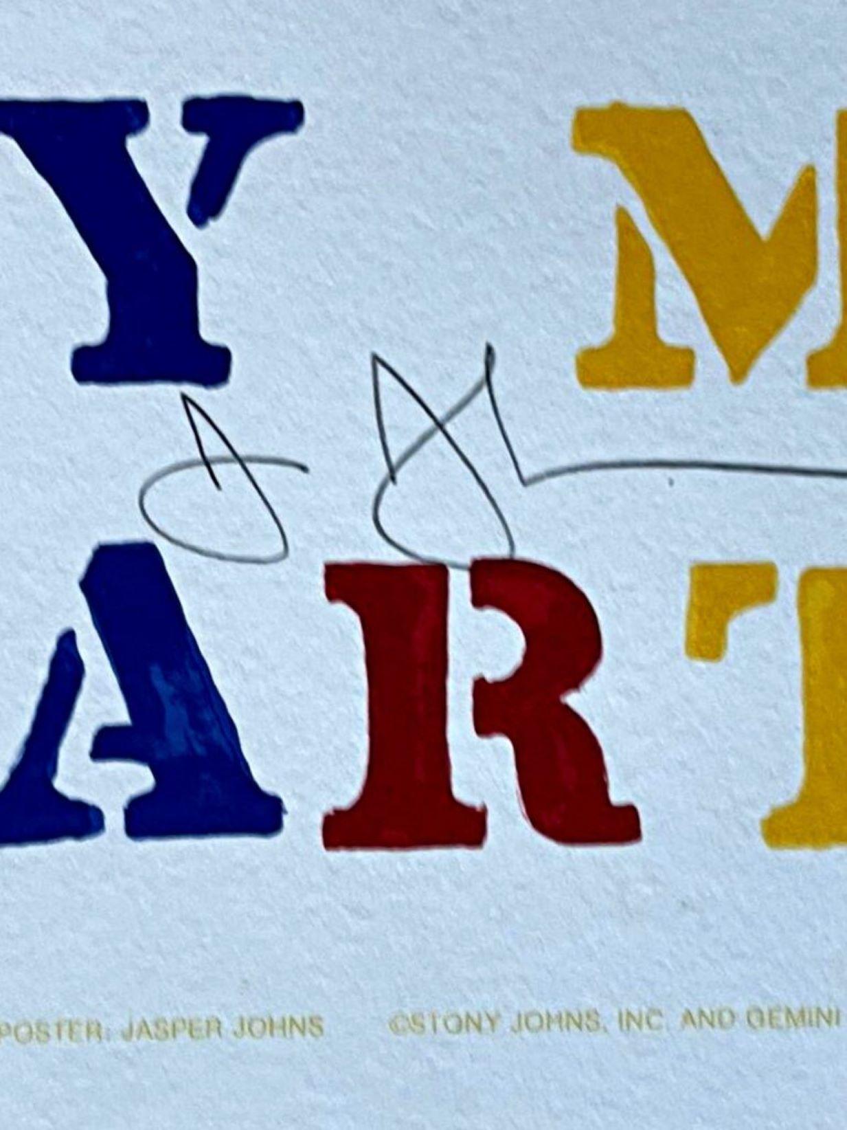 Two Flags, 50th Anniversary of the Whitney Museum (Hand signed by Jasper Johns) 1