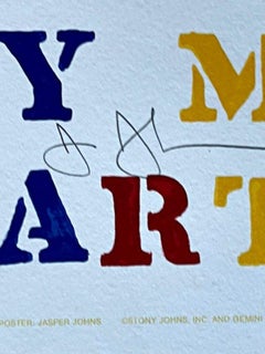 Two Flags, 50th Anniversary of the Whitney Museum (Hand signed by Jasper Johns)