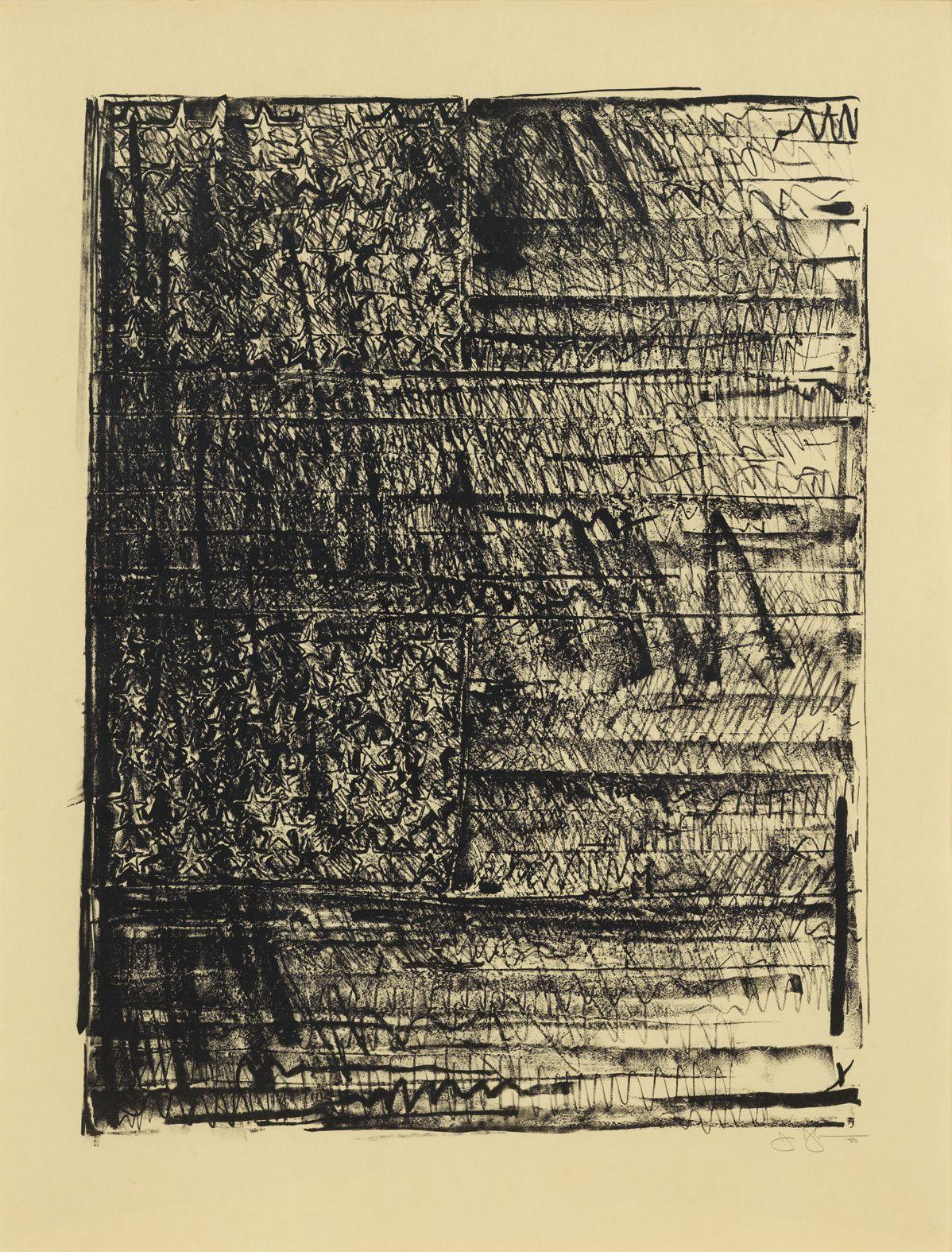 Two Flags - Print by Jasper Johns