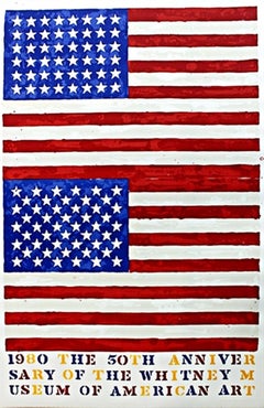 Dos banderas, grande (46" x 30") Edición limitada de 5000 litografías para el Museo Whitney