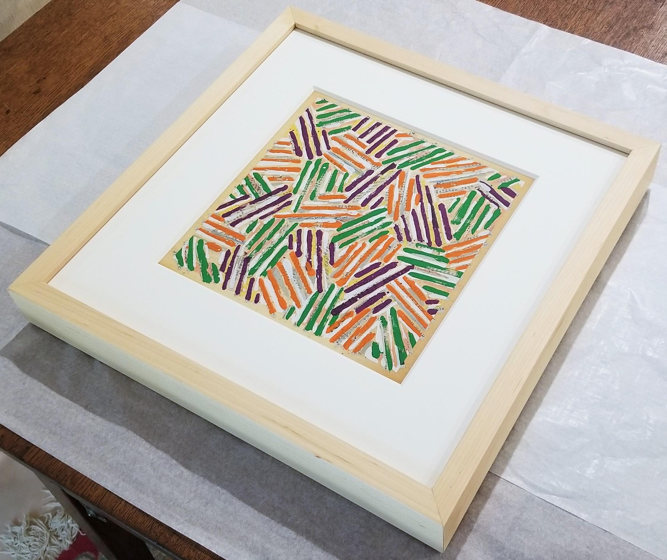Untitled (Cross Hatch) /// Abstract Geometric Jasper Johns Minimal Screenprint For Sale 15