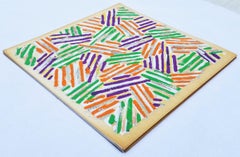 Untitled (Cross Hatch) /// Abstract Geometric Jasper Johns Minimal Screenprint