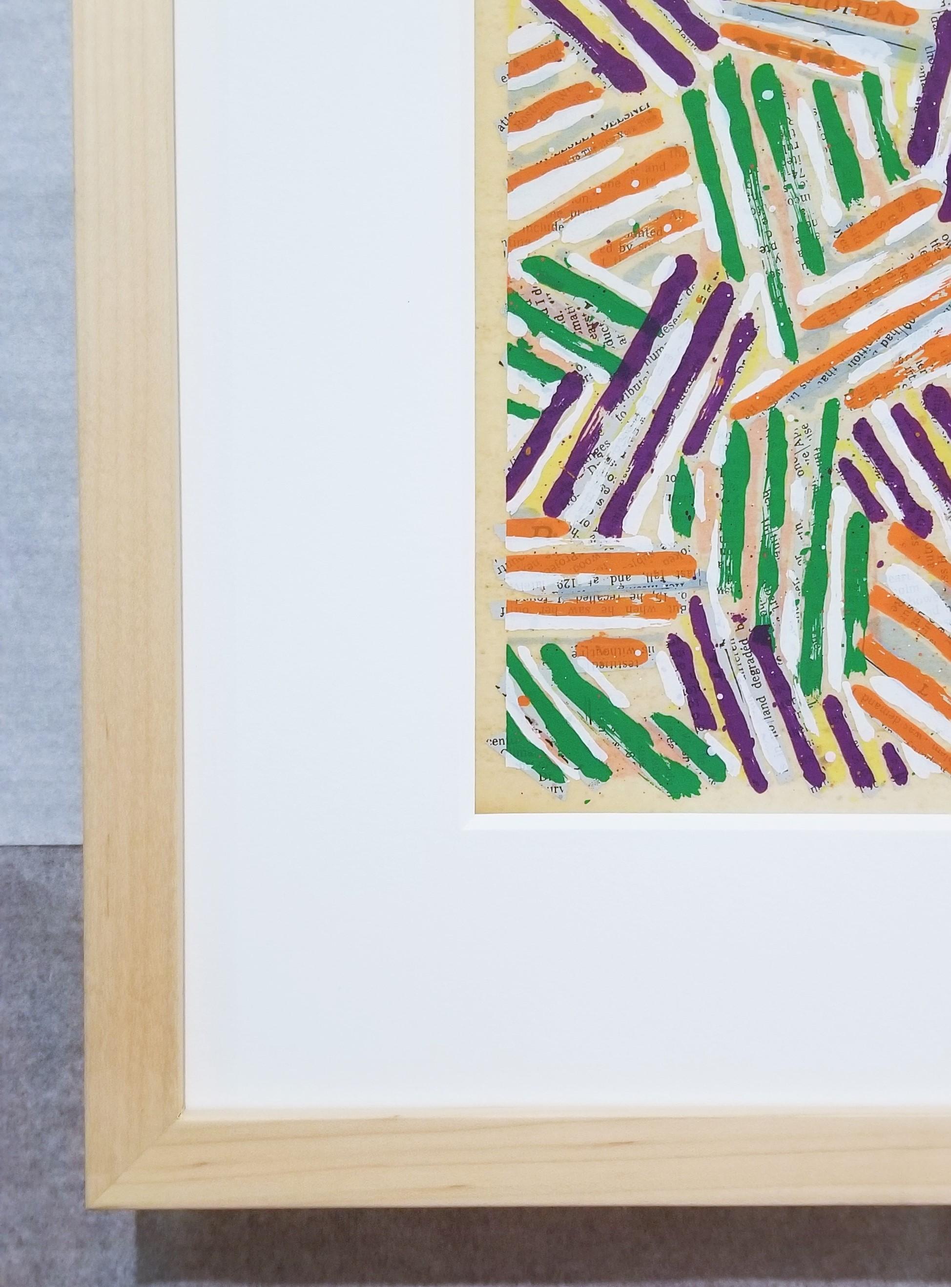 Untitled (Cross Hatch) /// Abstract Geometric Jasper Johns Minimal Screenprint For Sale 2