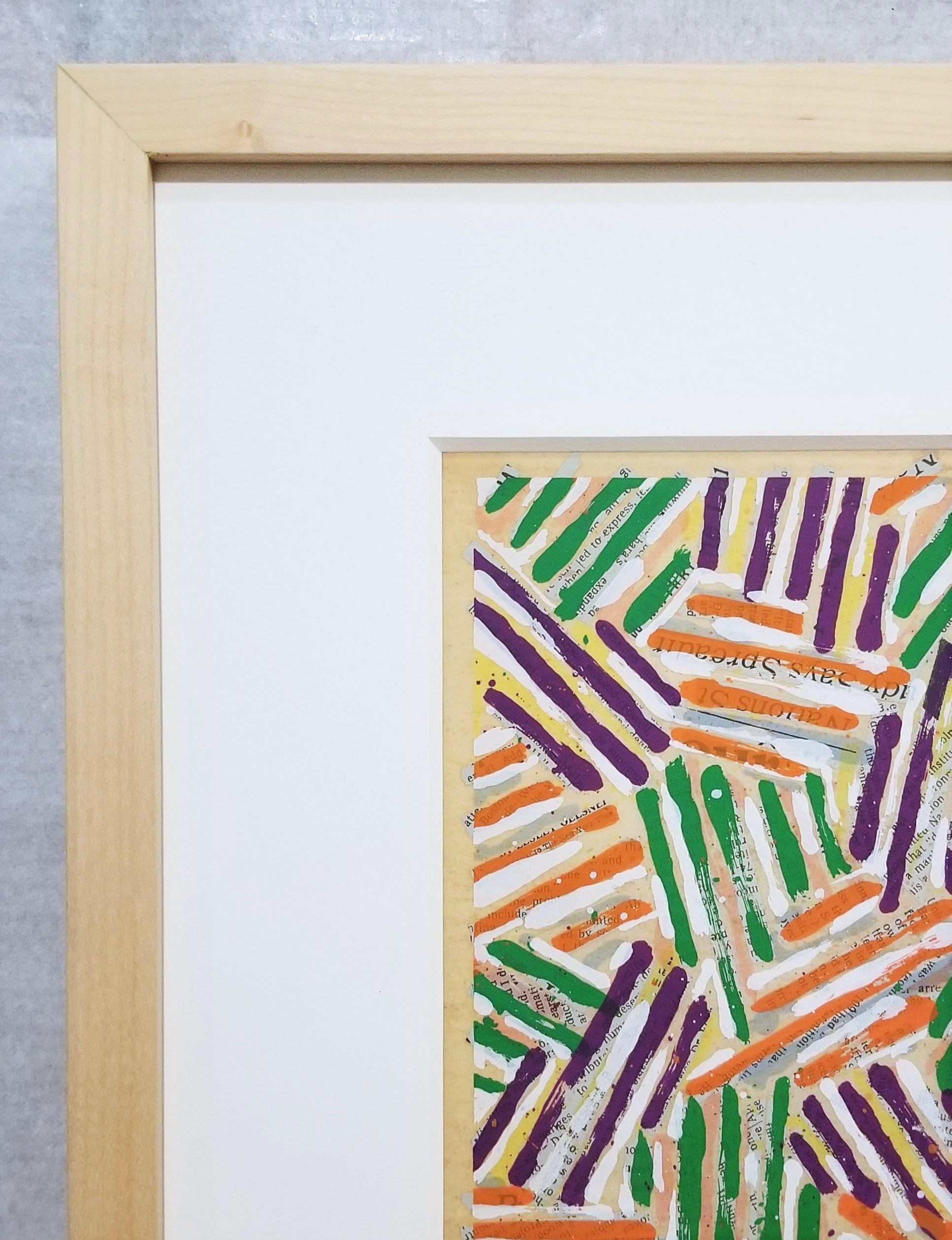 Untitled (Cross Hatch) /// Abstract Geometric Jasper Johns Minimal Screenprint For Sale 3