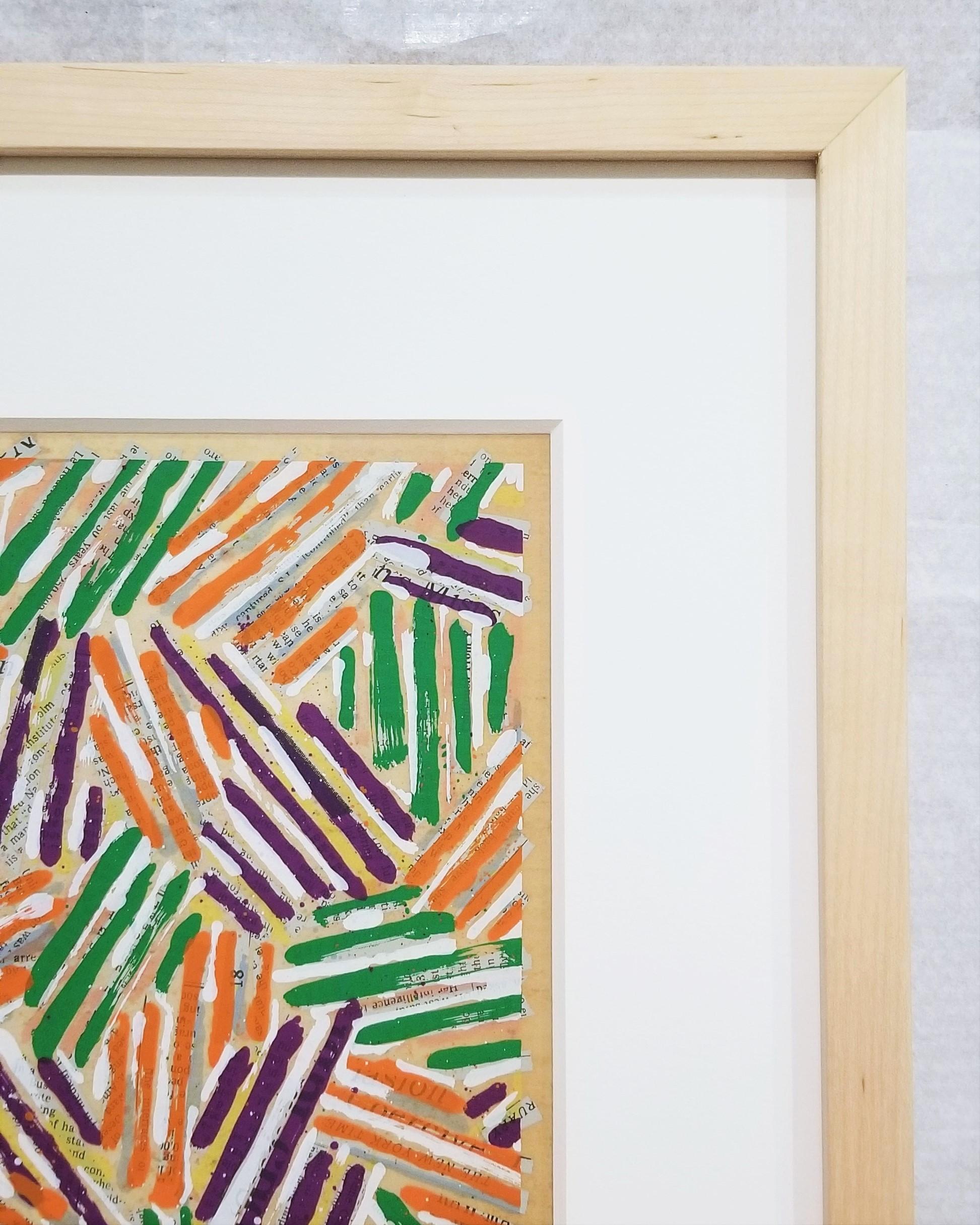 Untitled (Cross Hatch) /// Abstract Geometric Jasper Johns Minimal Screenprint For Sale 4