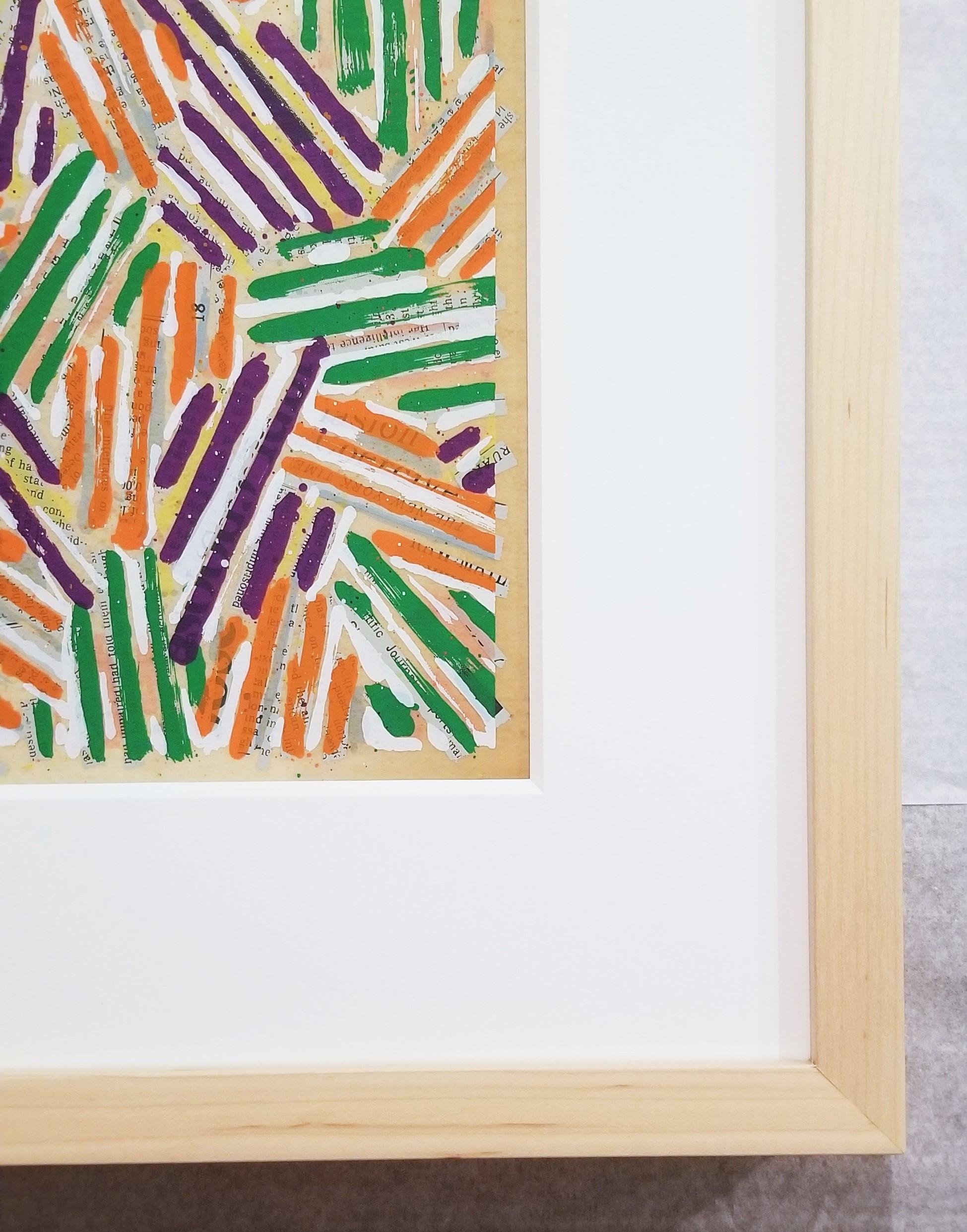 Untitled (Cross Hatch) /// Abstract Geometric Jasper Johns Minimal Screenprint For Sale 5