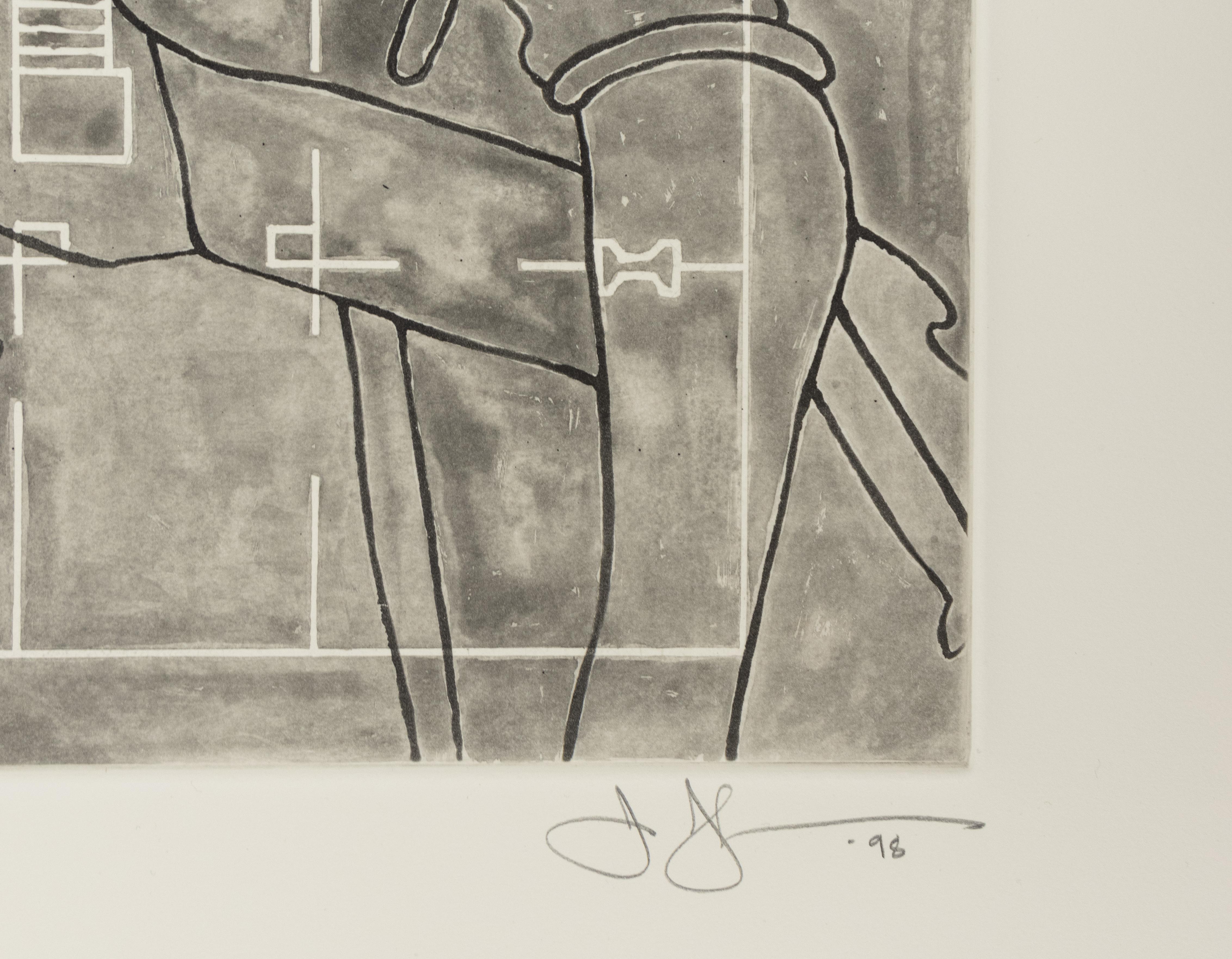 Ohne Titel (Grau), Print, von Jasper Johns