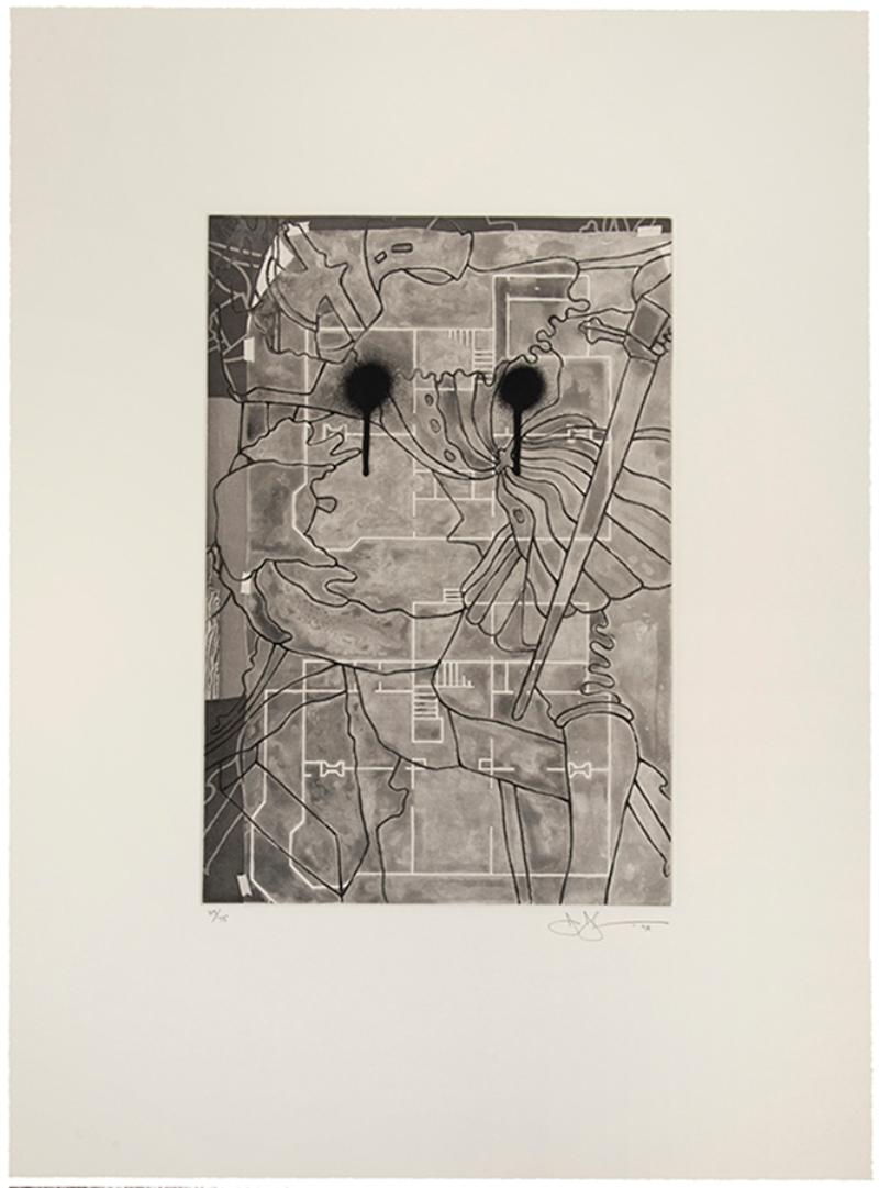 Abstract Print Jasper Johns - Sans titre, extrait de The Geldzahler Portfolio