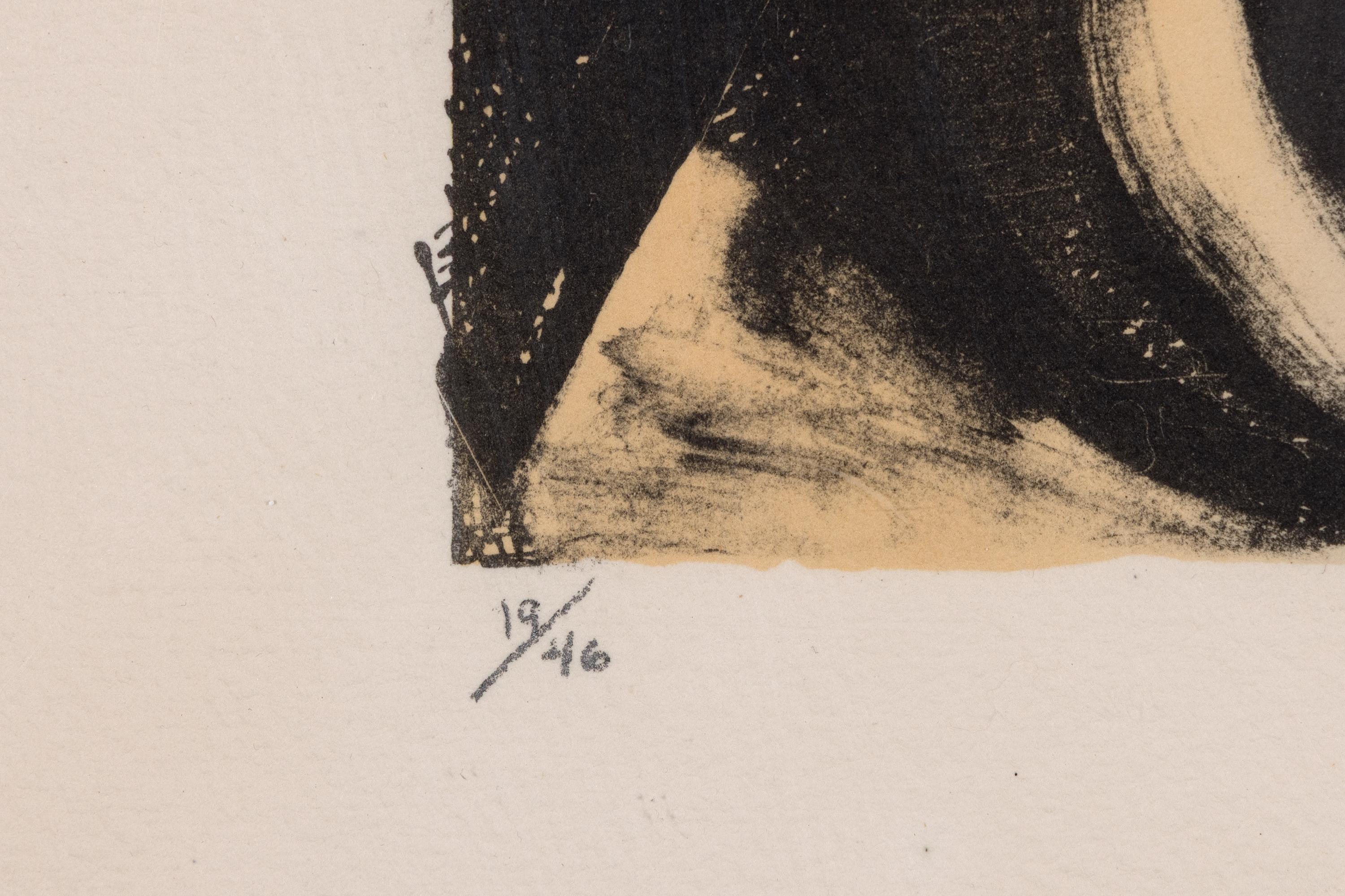 Voice 2 (Beige), Abstract Print, von Jasper Johns