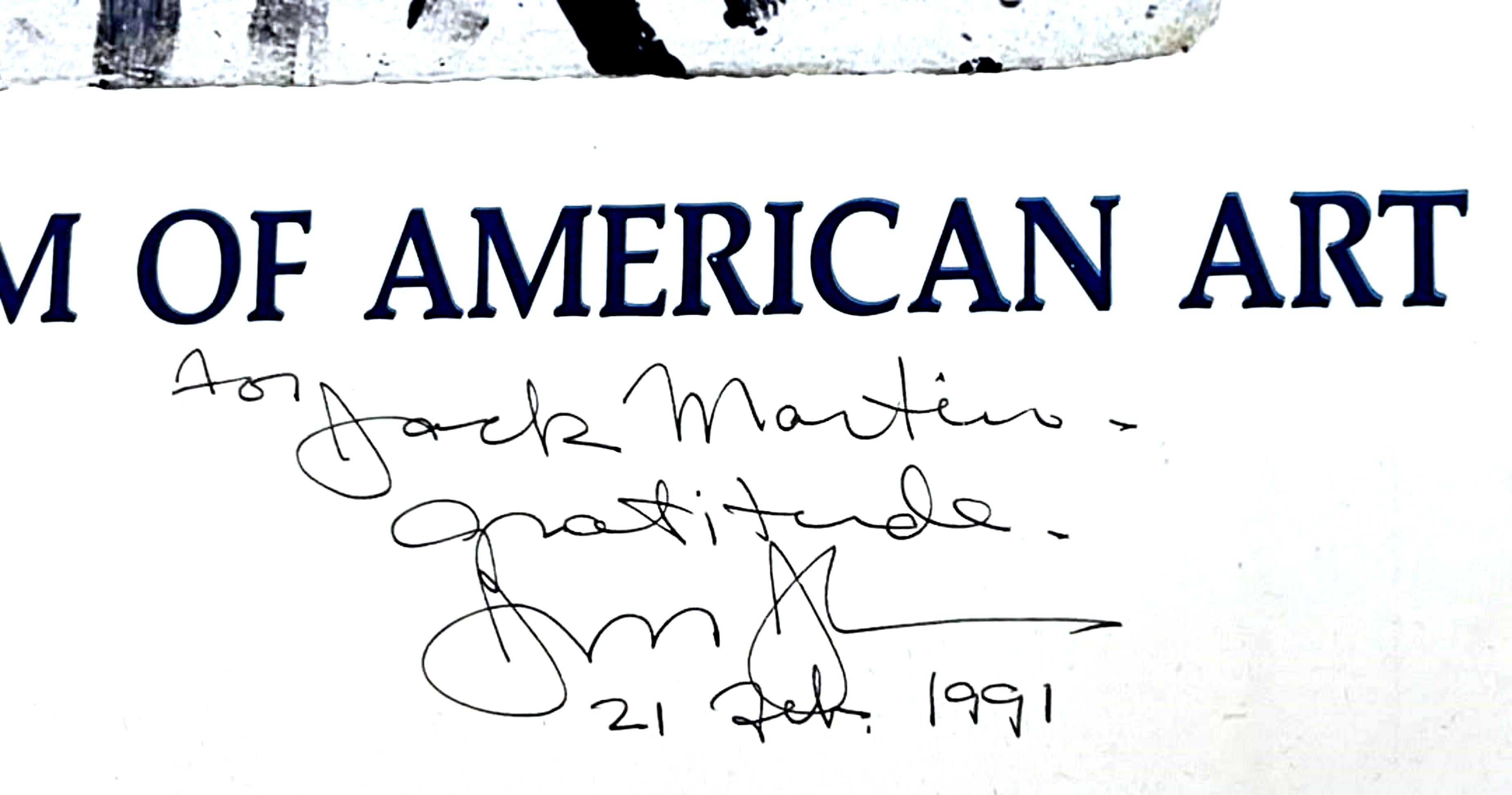 Stampa del Whitney Museum firmata a mano con dedica di Jasper Johns al conservatore del Museo in vendita 1