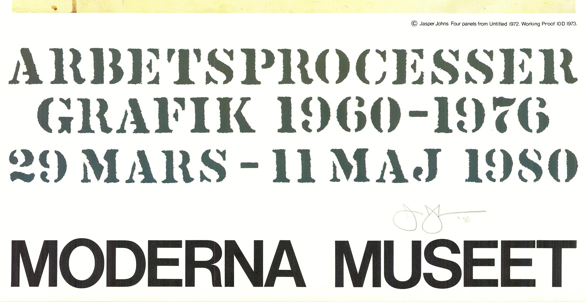 Jasper Johns -Œuvres en cours - Lithographie offset de 1980 - SIGNÉE en vente 1