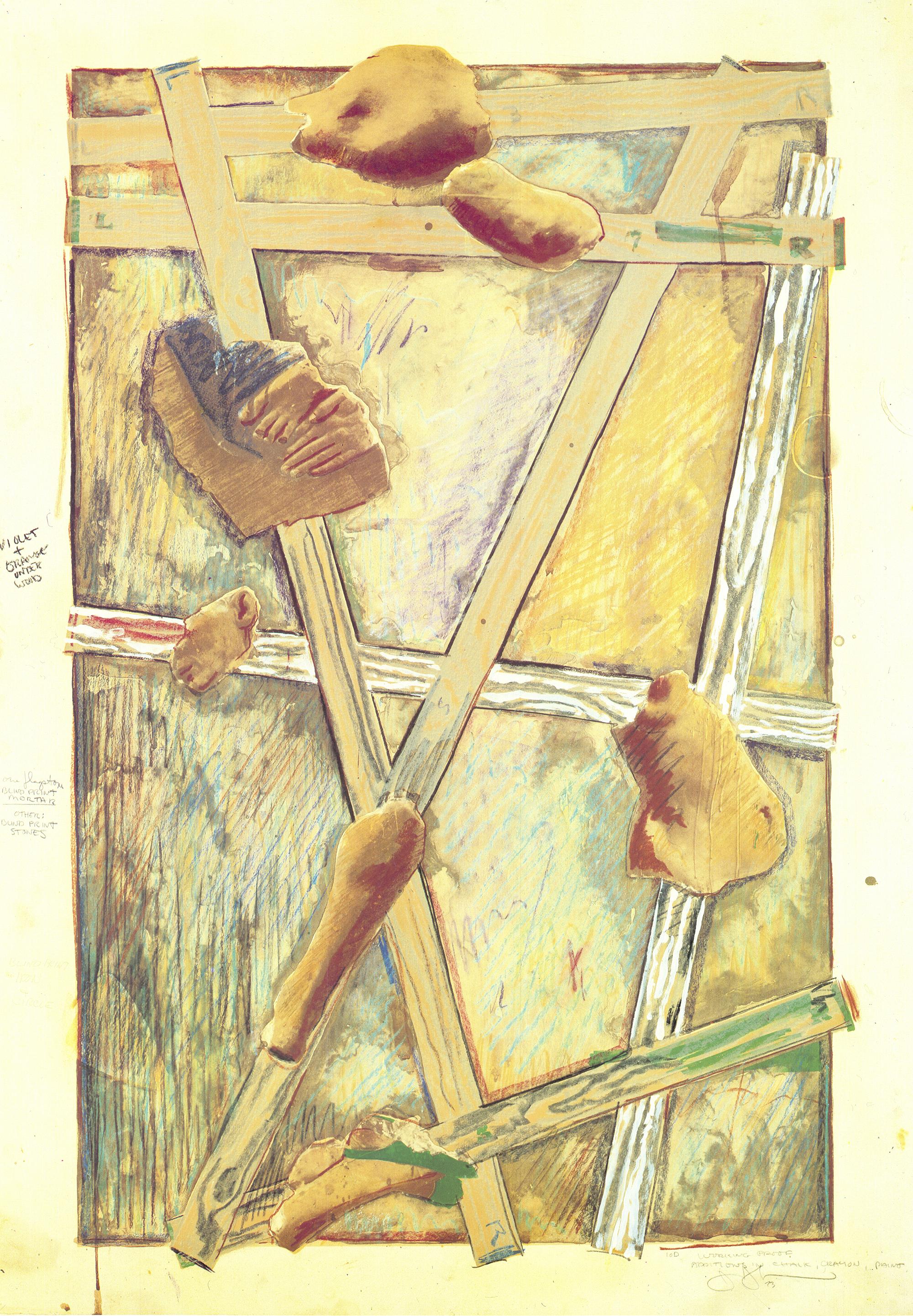 Jasper Johns -Œuvres en cours - Lithographie offset de 1980 - SIGNÉE en vente 2