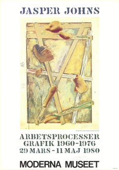 Jasper Johns - Lavori in corso - Litografia offset del 1980 - FIRMATO