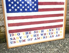 Jasper Johns Two Flags, Lithograph for Whitney Museum 1979