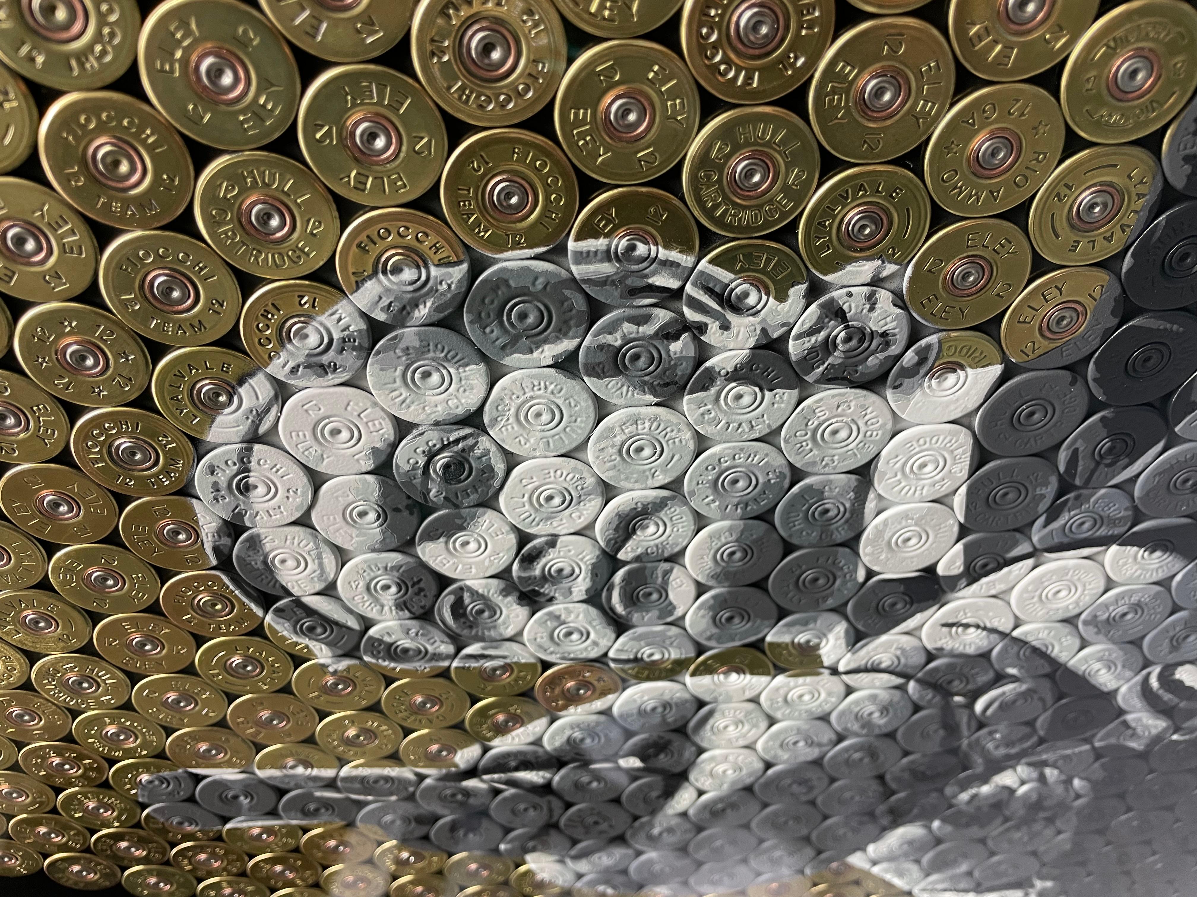 Caine ist Carter  Original Schrotflinte Shell Kunstwerk - Get Carter Michael Caine – Painting von Jasper Leadbeater