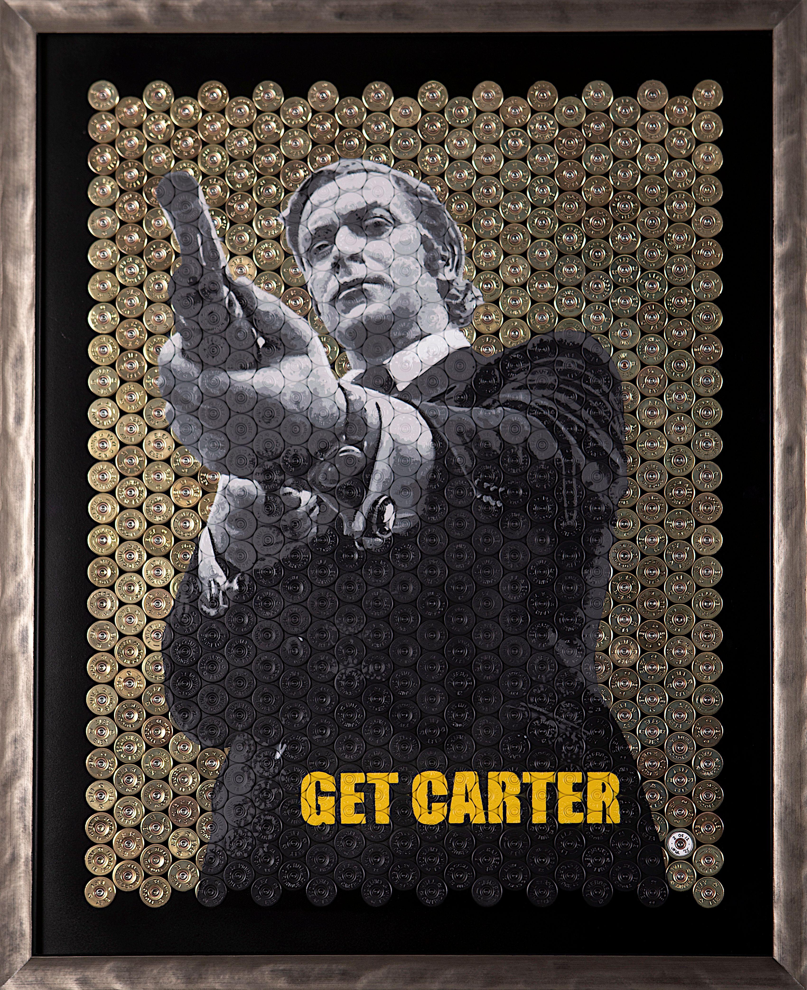 Caine ist Carter  Original Schrotflinte Shell Kunstwerk - Get Carter Michael Caine