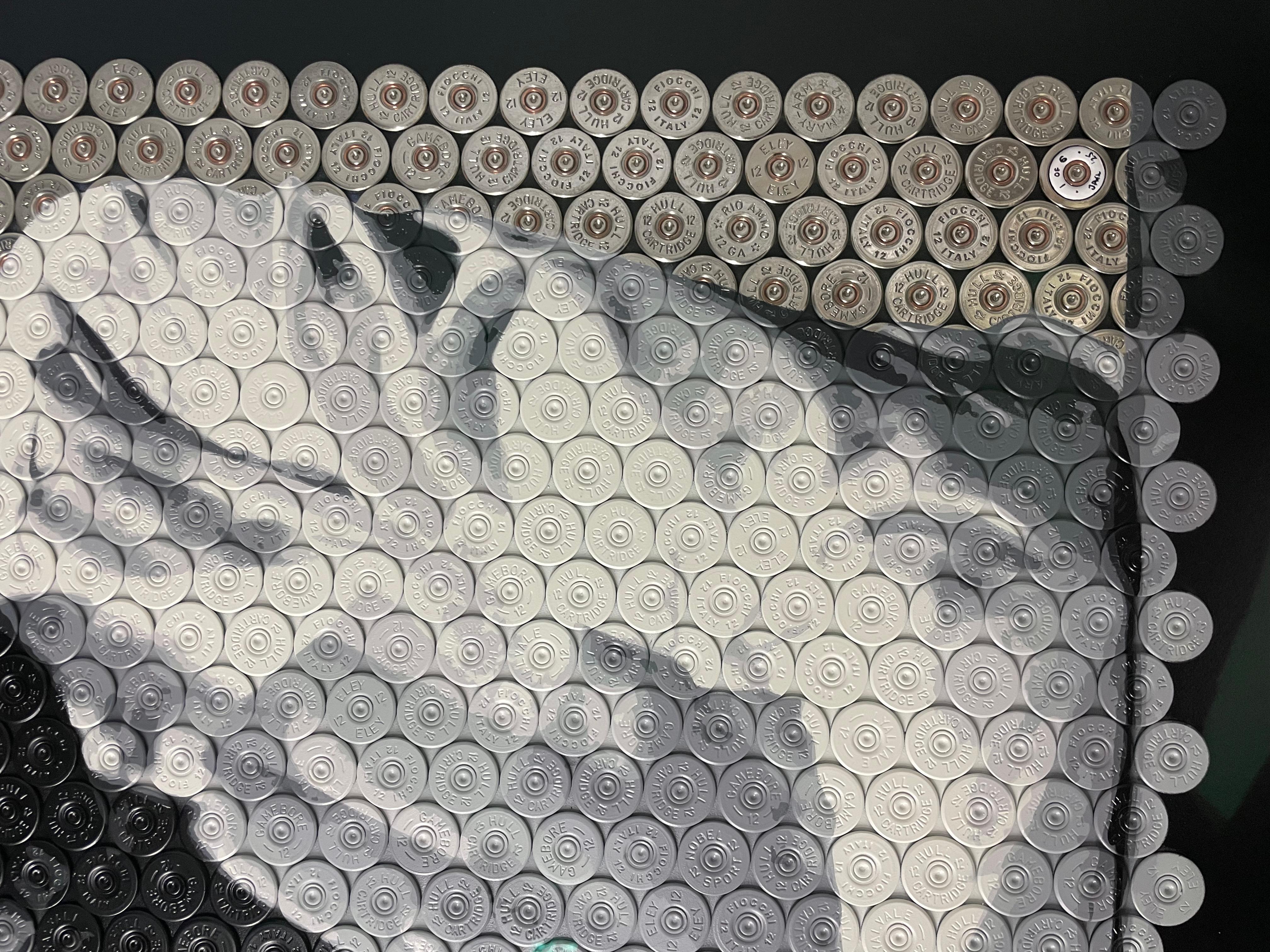 Dance Good - Original Schrotflinte Shell Original Kunstwerk - Pulp Fiction Pop Art – Painting von Jasper Leadbeater