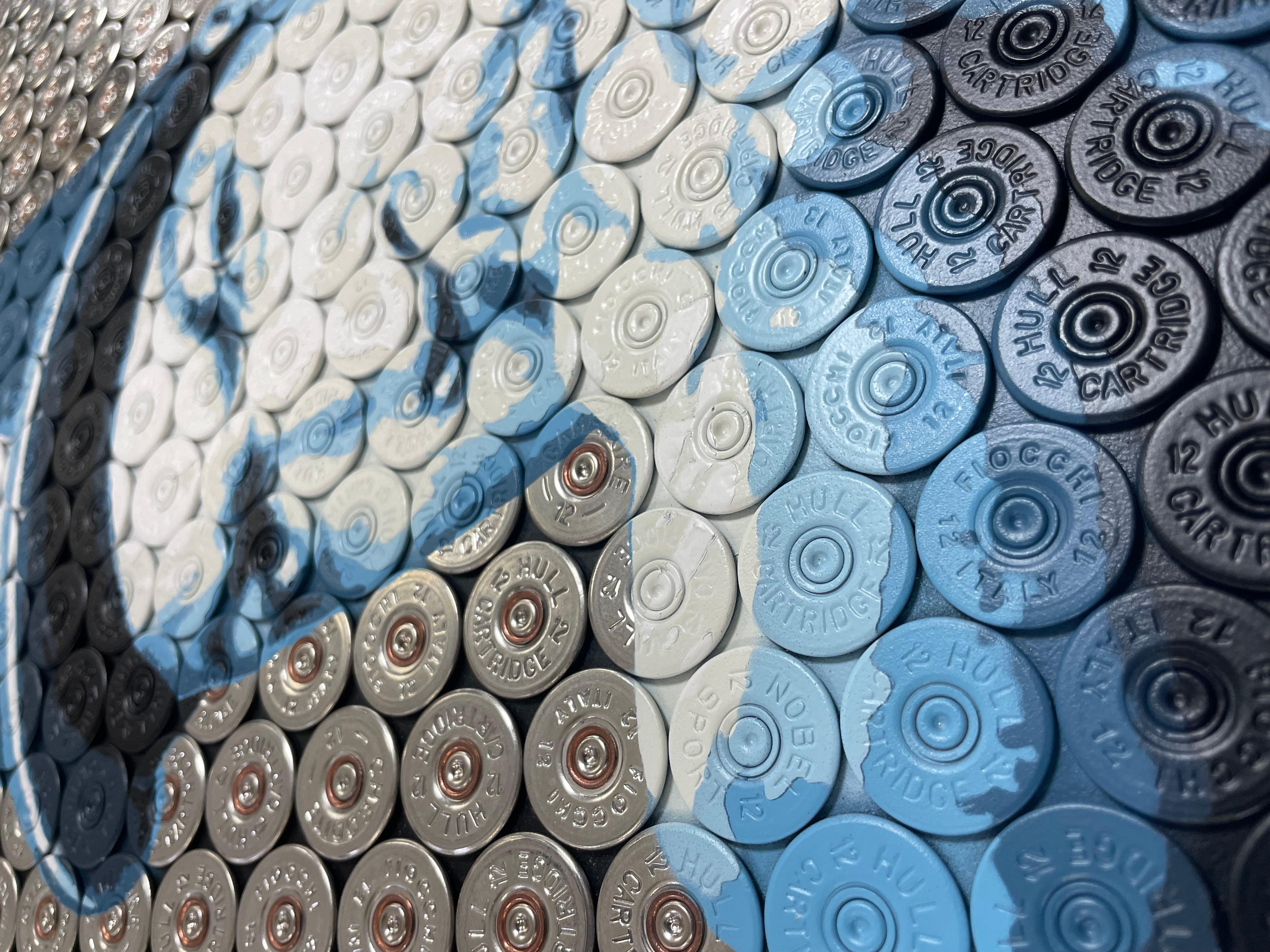 Good Day - Original Schrotflinte Shell Original Kunstwerk - Ice Cube - Hip Hop Pop Kunst (Schwarz), Figurative Painting, von Jasper Leadbeater