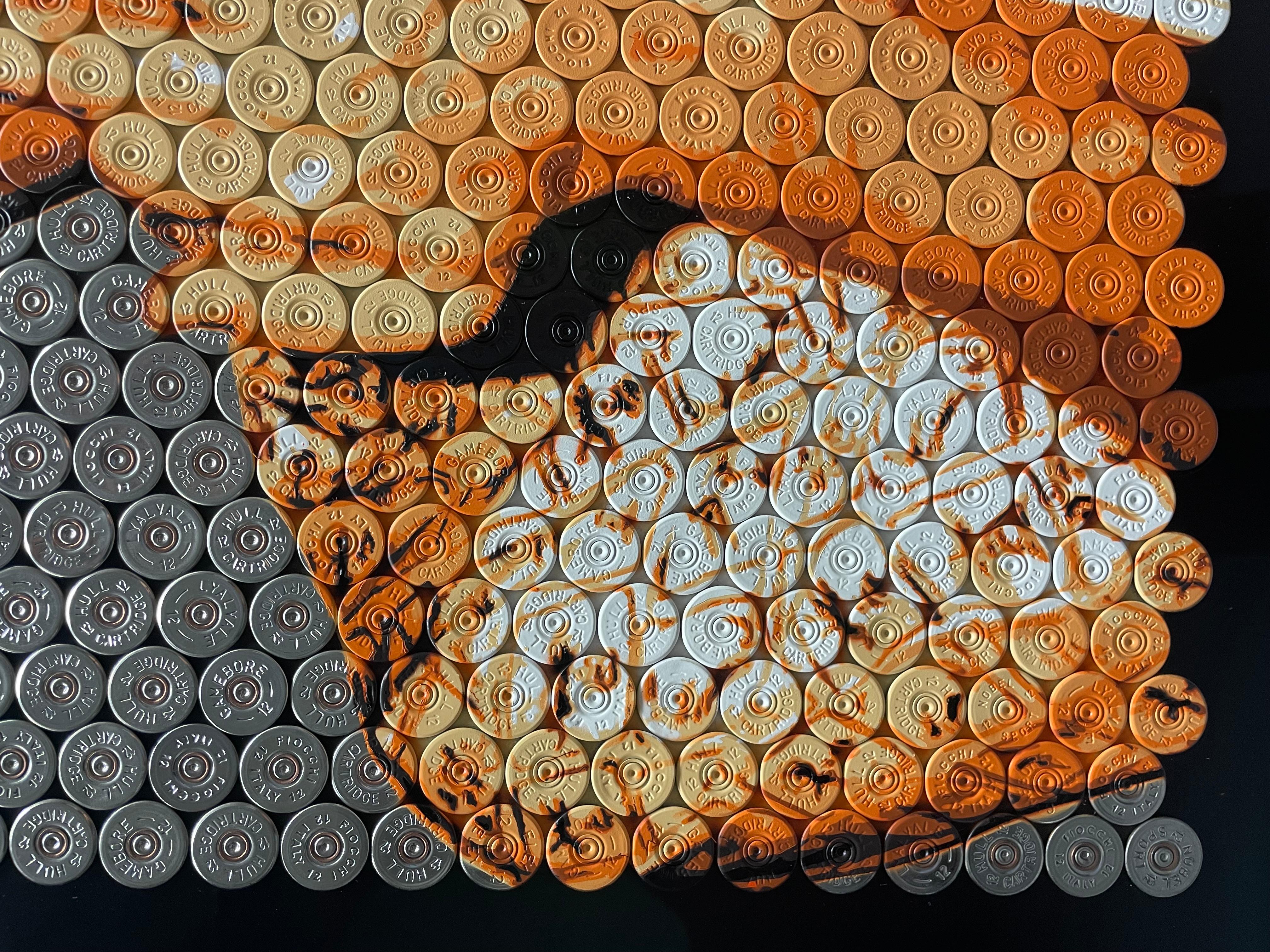 M.M. III - Original Schrotflinte Shell Original Kunstwerk - Eminem - Hip Hop Pop Kunst (Pop-Art), Painting, von Jasper Leadbeater