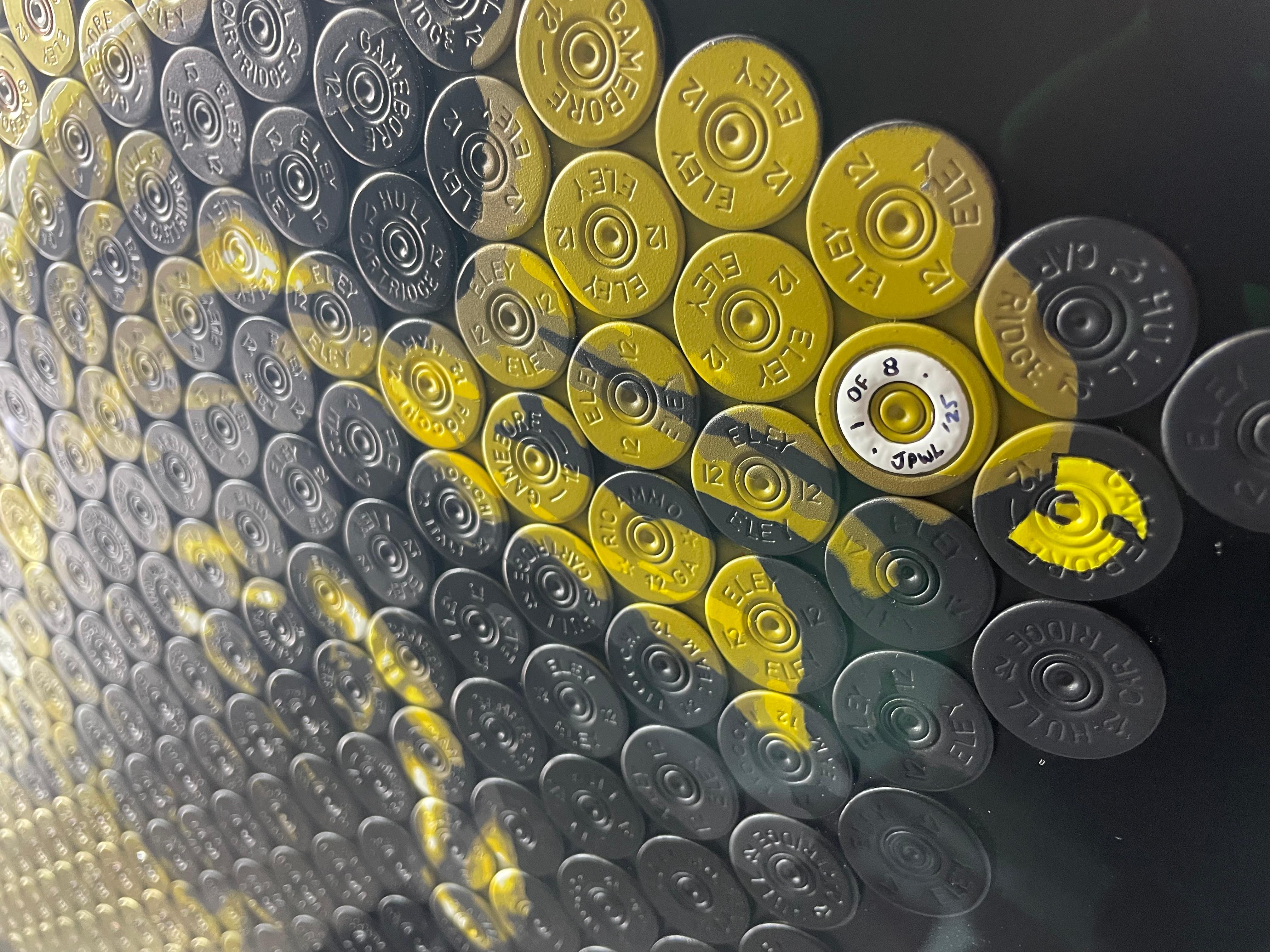 Mr. Mef - Original Schrotflinte Shell Original Kunstwerk - Method Man - Hip Hop Pop Kunst (Schwarz), Figurative Painting, von Jasper Leadbeater