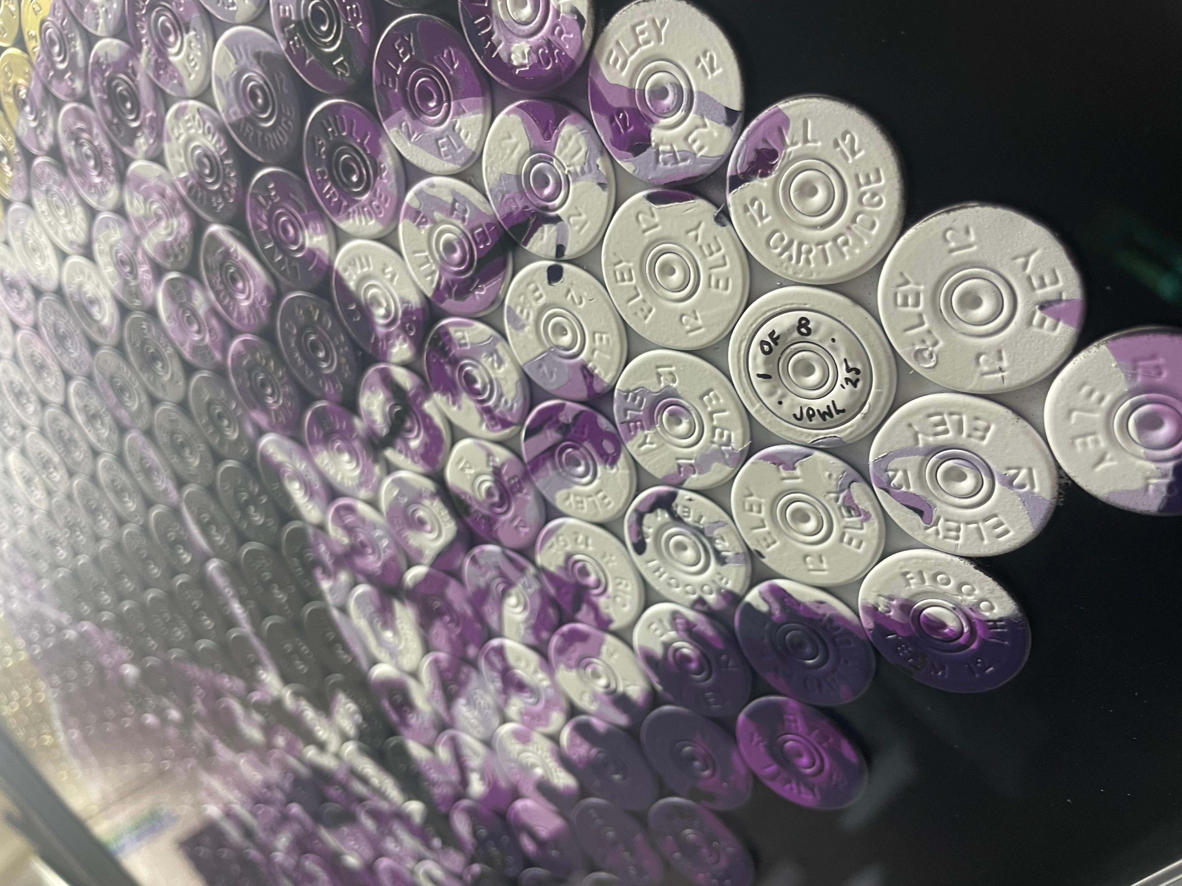 Notorious - Original Schrotflinte Shell Original Kunstwerk - Biggie Smalls- Hip Hop Kunst (Schwarz), Figurative Painting, von Jasper Leadbeater