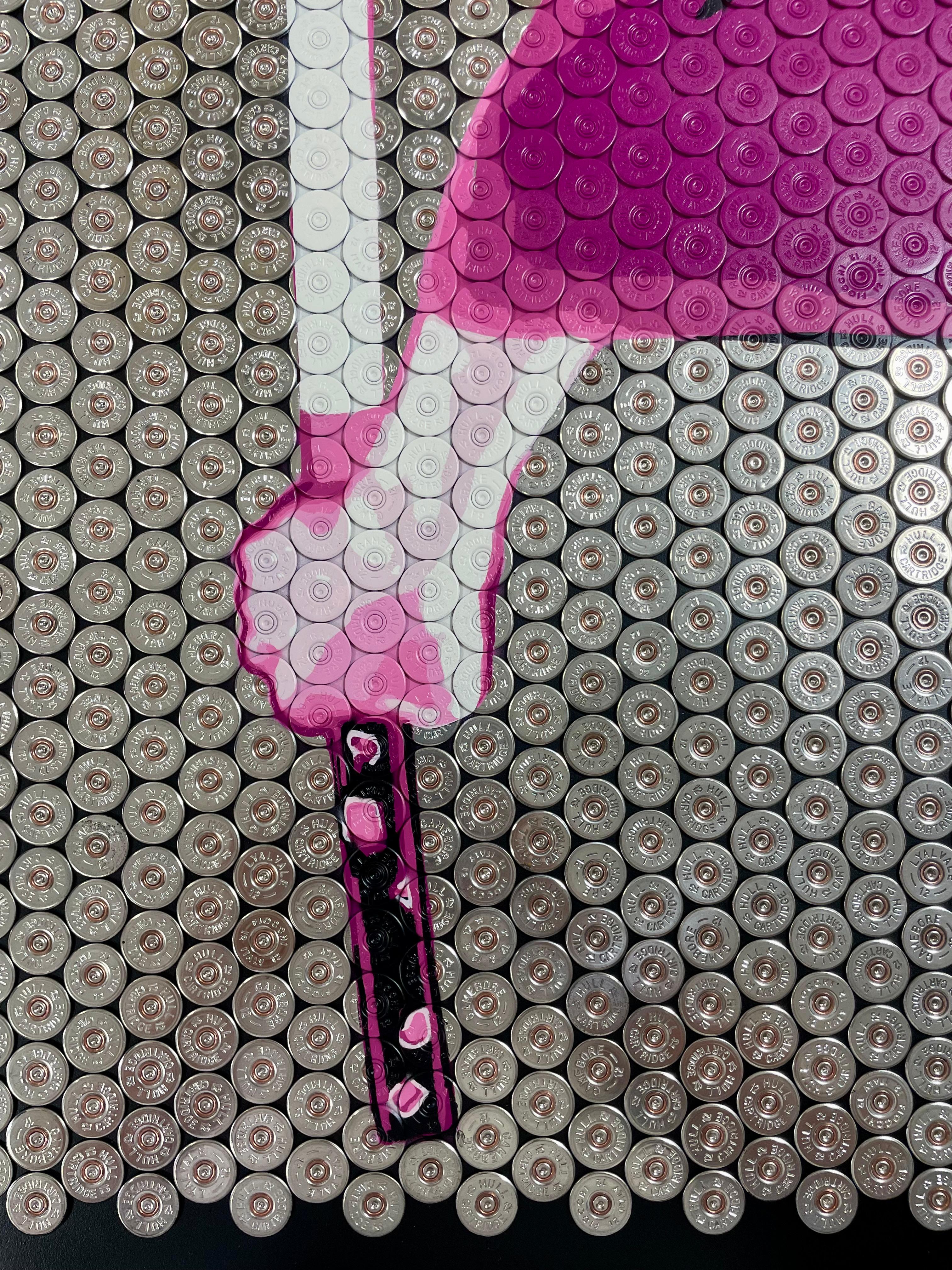 O-Ren Ishii - Original Shotgun Shell Original Artwork - Kill Bill Lucy Liu Art - Pop Art Painting by Jasper Leadbeater