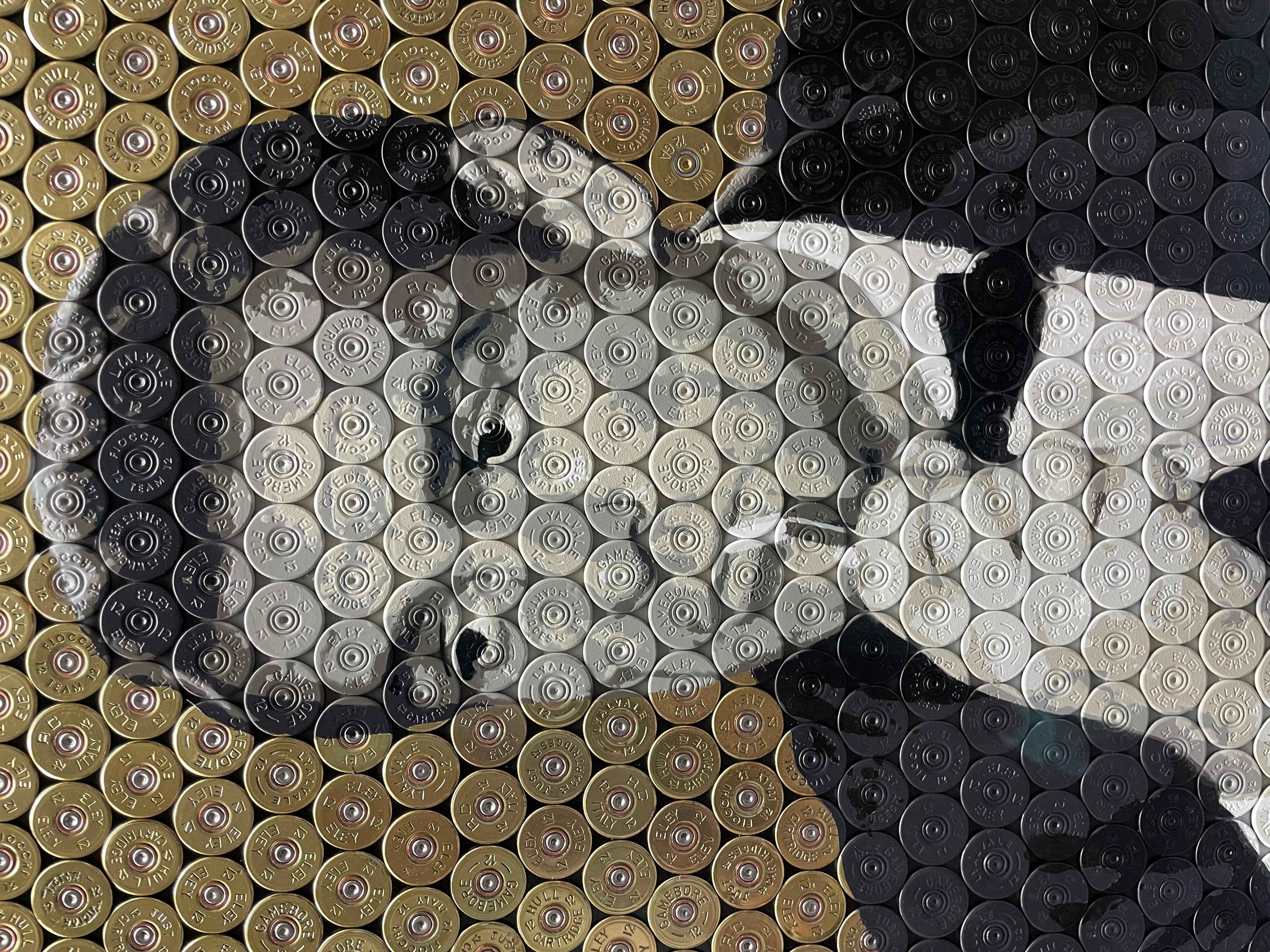 Raise The Limit - Original Schrotflinte Shell Original Kunstwerk - James Bond Pop Art – Painting von Jasper Leadbeater