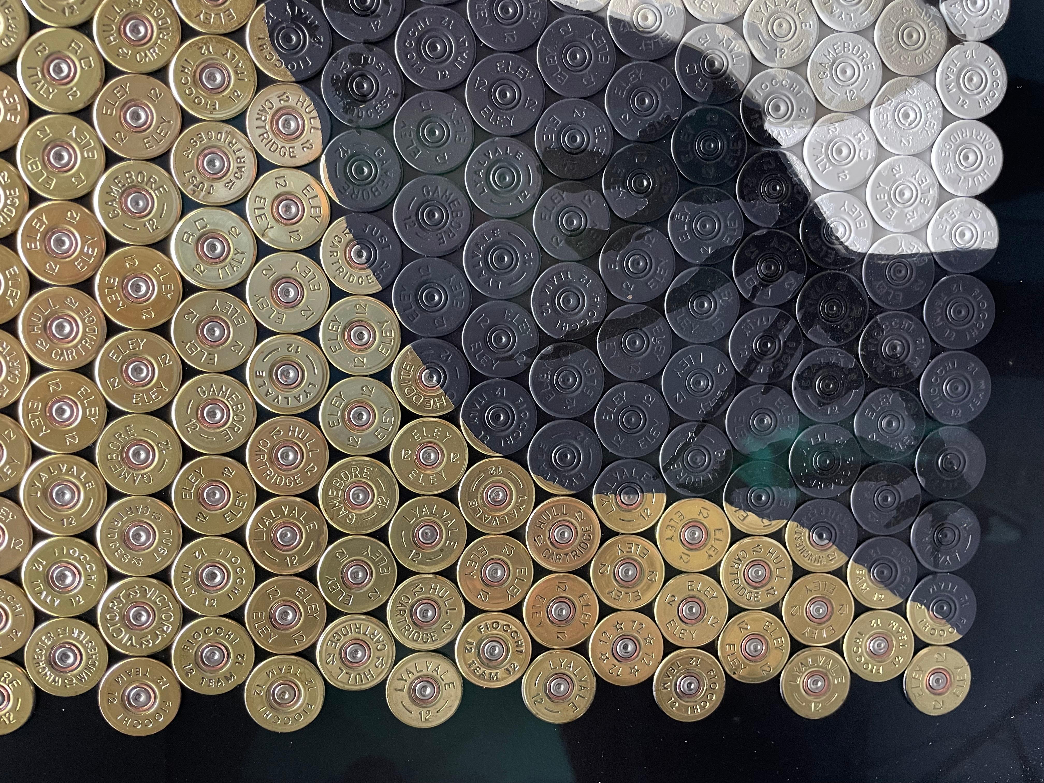 Raise The Limit - Original Schrotflinte Shell Original Kunstwerk - James Bond Pop Art (Pop-Art), Painting, von Jasper Leadbeater