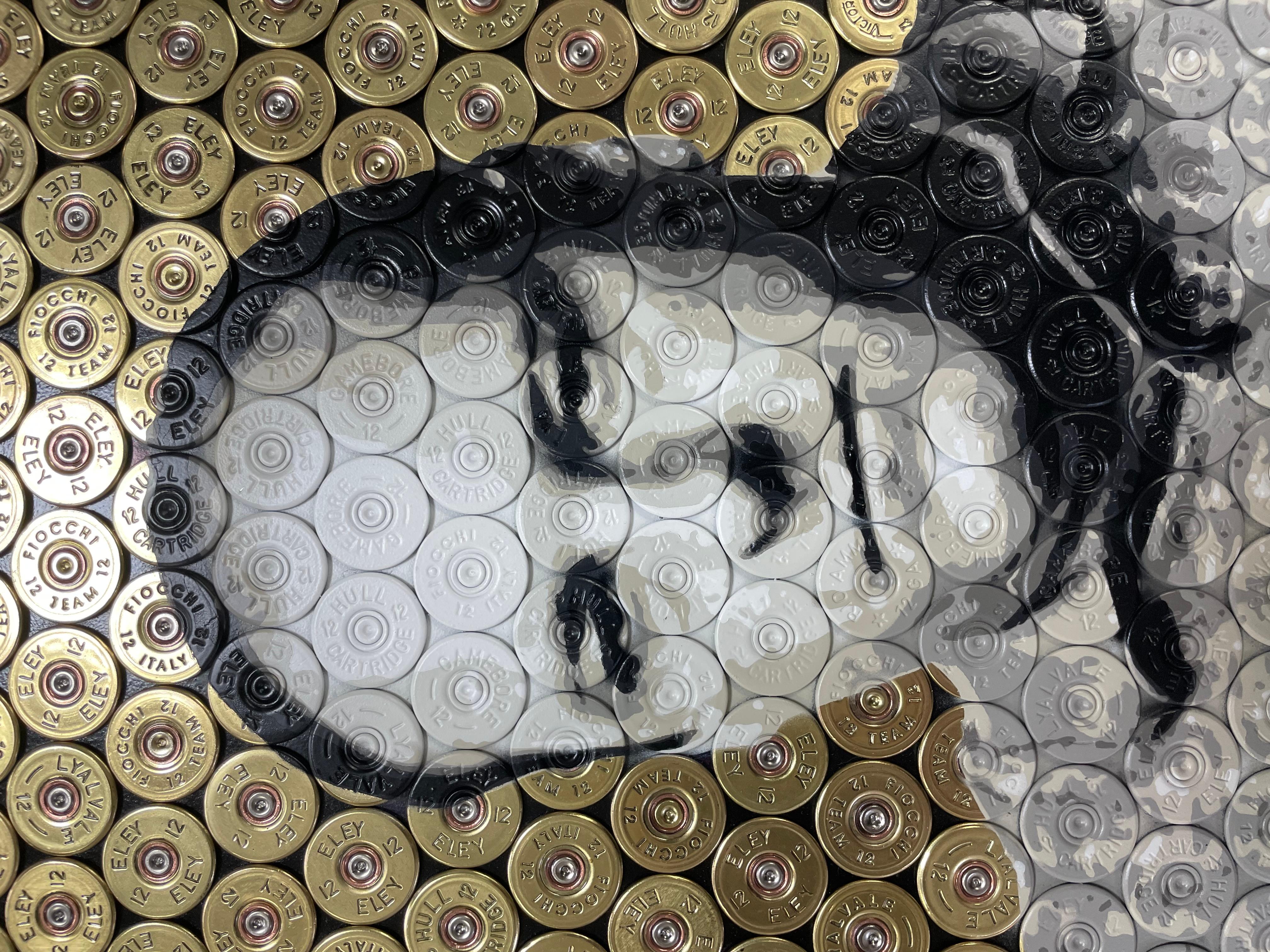 Das Beste ist vorbei - Original Schrotflinte Shell Original Kunstwerk - Sopranos Pop Art – Painting von Jasper Leadbeater