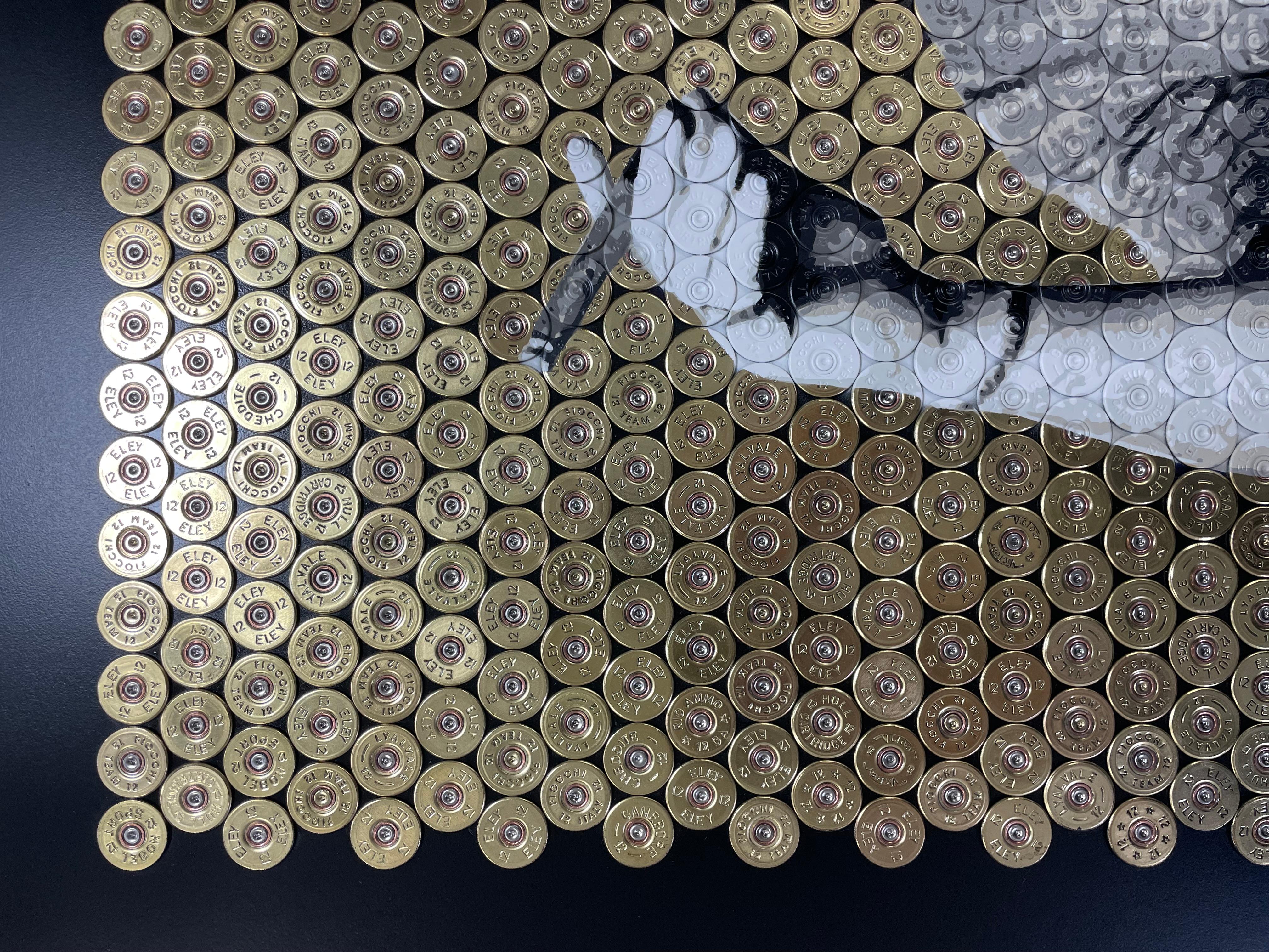 Das Beste ist vorbei - Original Schrotflinte Shell Original Kunstwerk - Sopranos Pop Art (Pop-Art), Painting, von Jasper Leadbeater