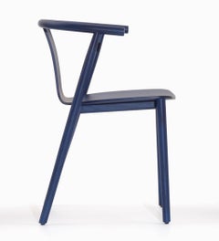Jasper Morrison Bac Chair in Shanghai Blue Stained for Cappellini