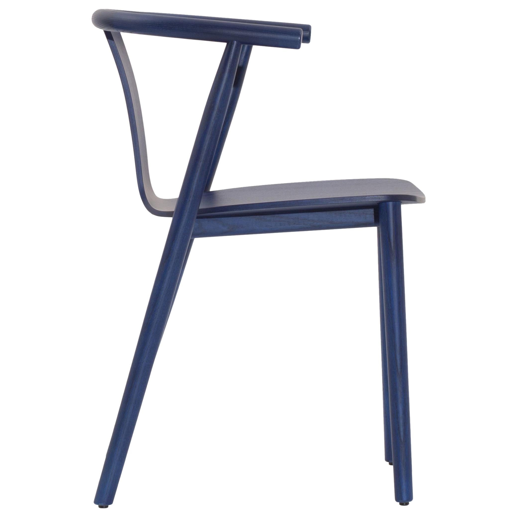 Jasper Morrison Bac Chair in Shanghai Blue Stained for Cappellini For Sale