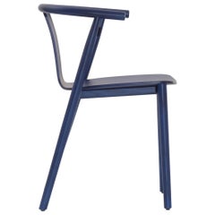 Jasper Morrison Bac Chair in Shanghai Blue Stained for Cappellini