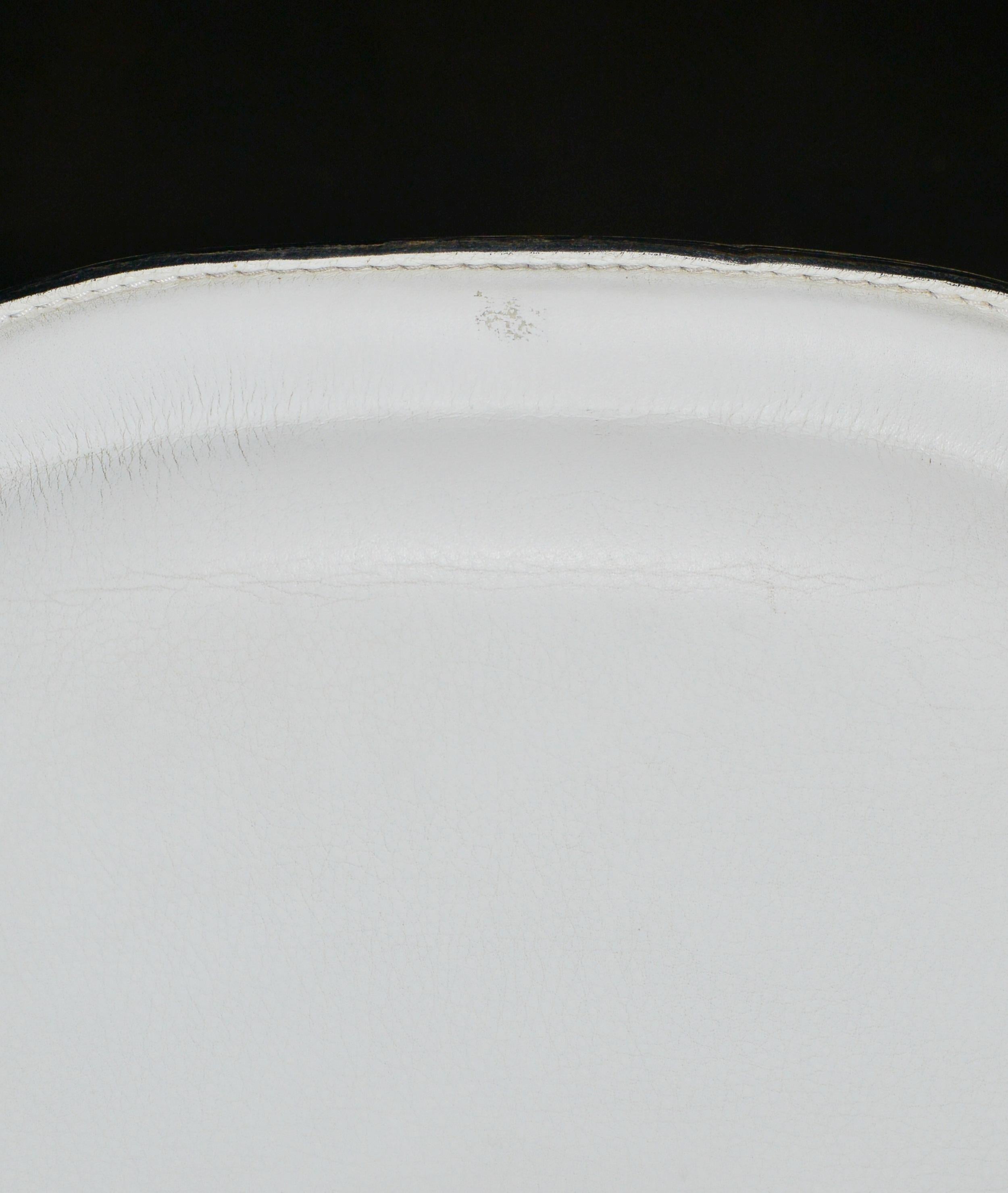 Metal Jasper Morrison For Cappellini 'Hi Pad' White Leather Chairs
