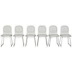 Jasper Morrison For Cappellini 'Hi Pad' White Leather Chairs