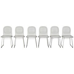 Vintage Jasper Morrison For Cappellini 'Hi Pad' White Leather Chairs