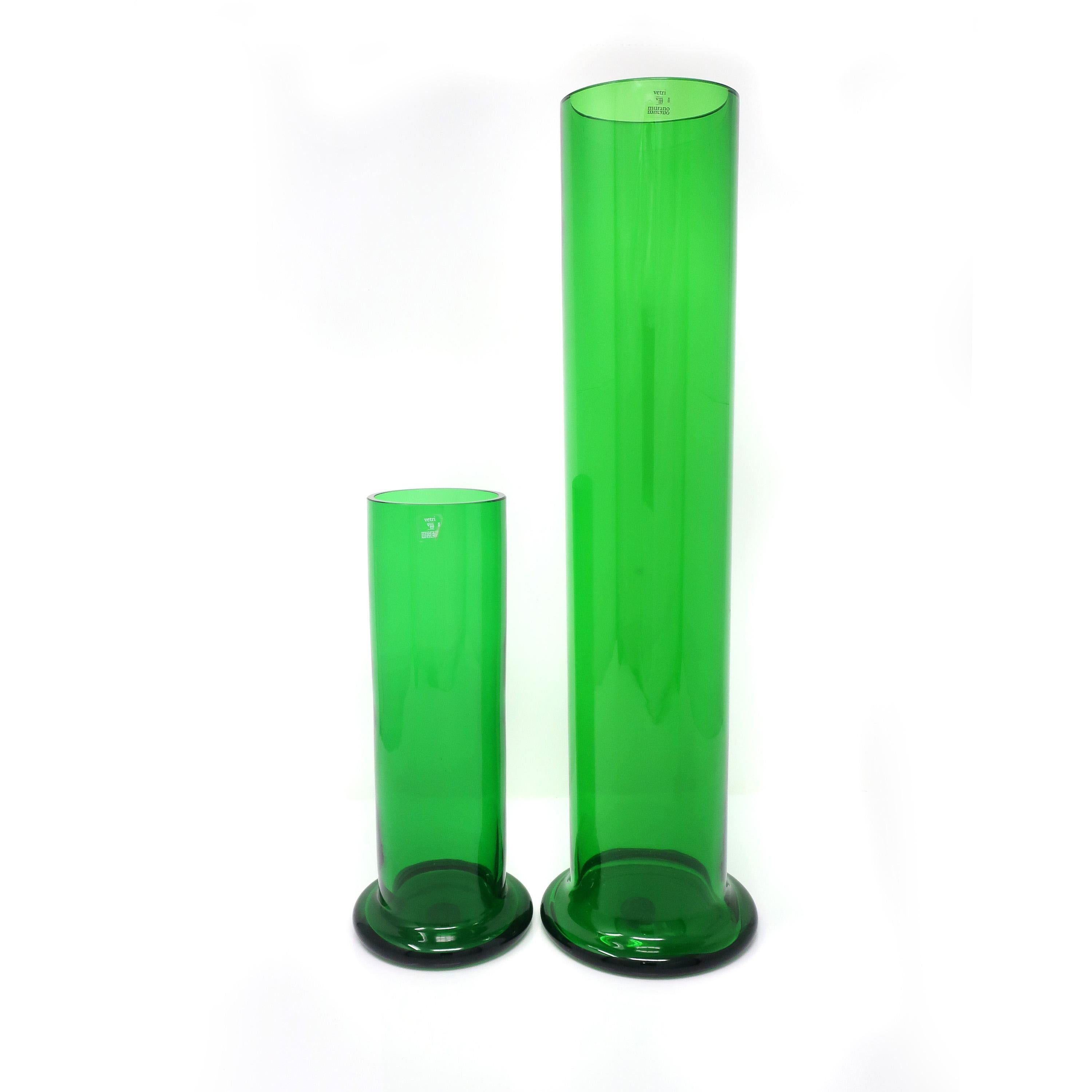 Italian Jasper Morrison for Cappellini Large Green Glass Vase