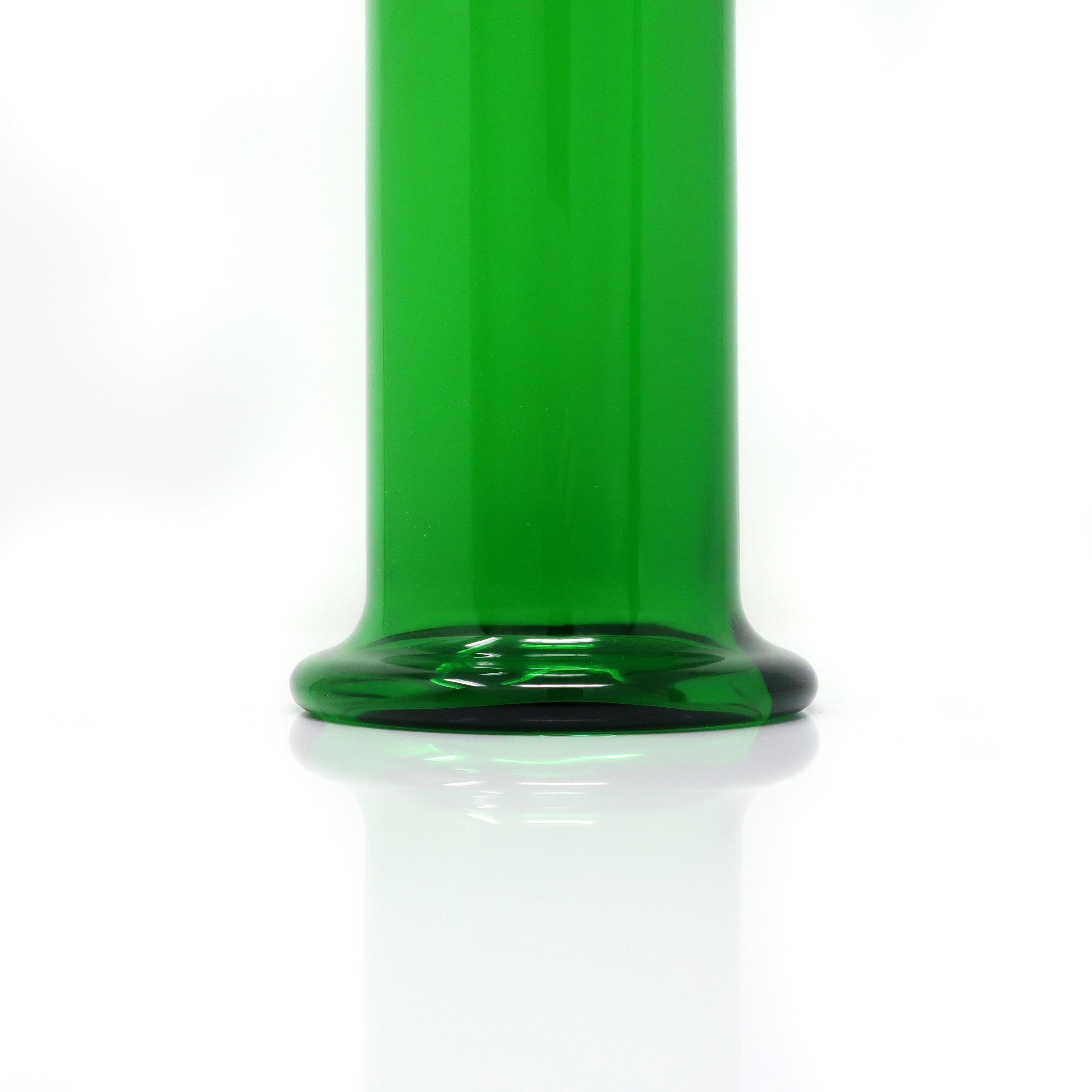 Jasper Morrison for Cappellini Large Green Glass Vase In Good Condition In Brooklyn, NY