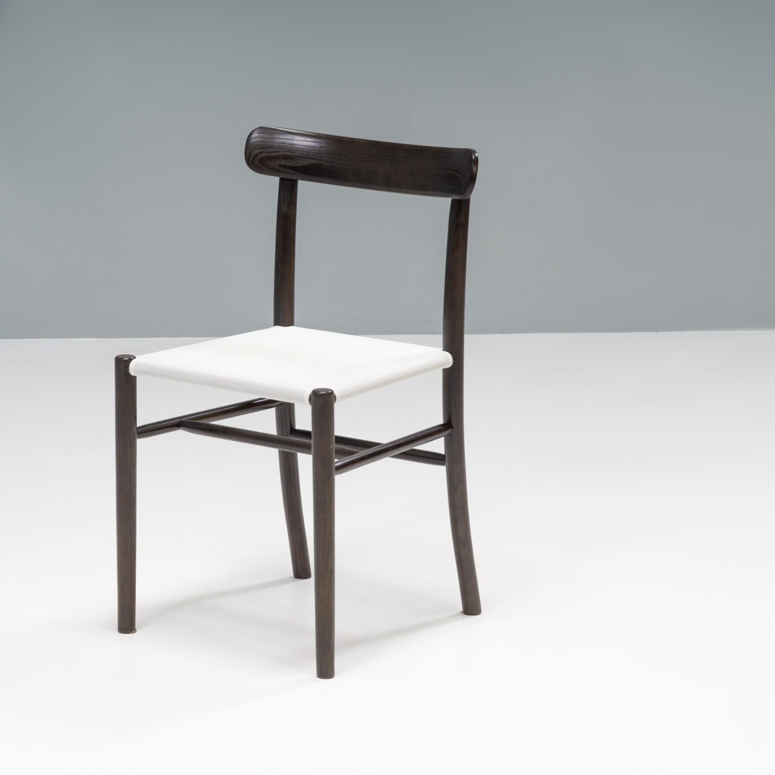 Jasper Morrison for Maruni Black Maple & White Mesh Dining Chairs, Set of 4 1