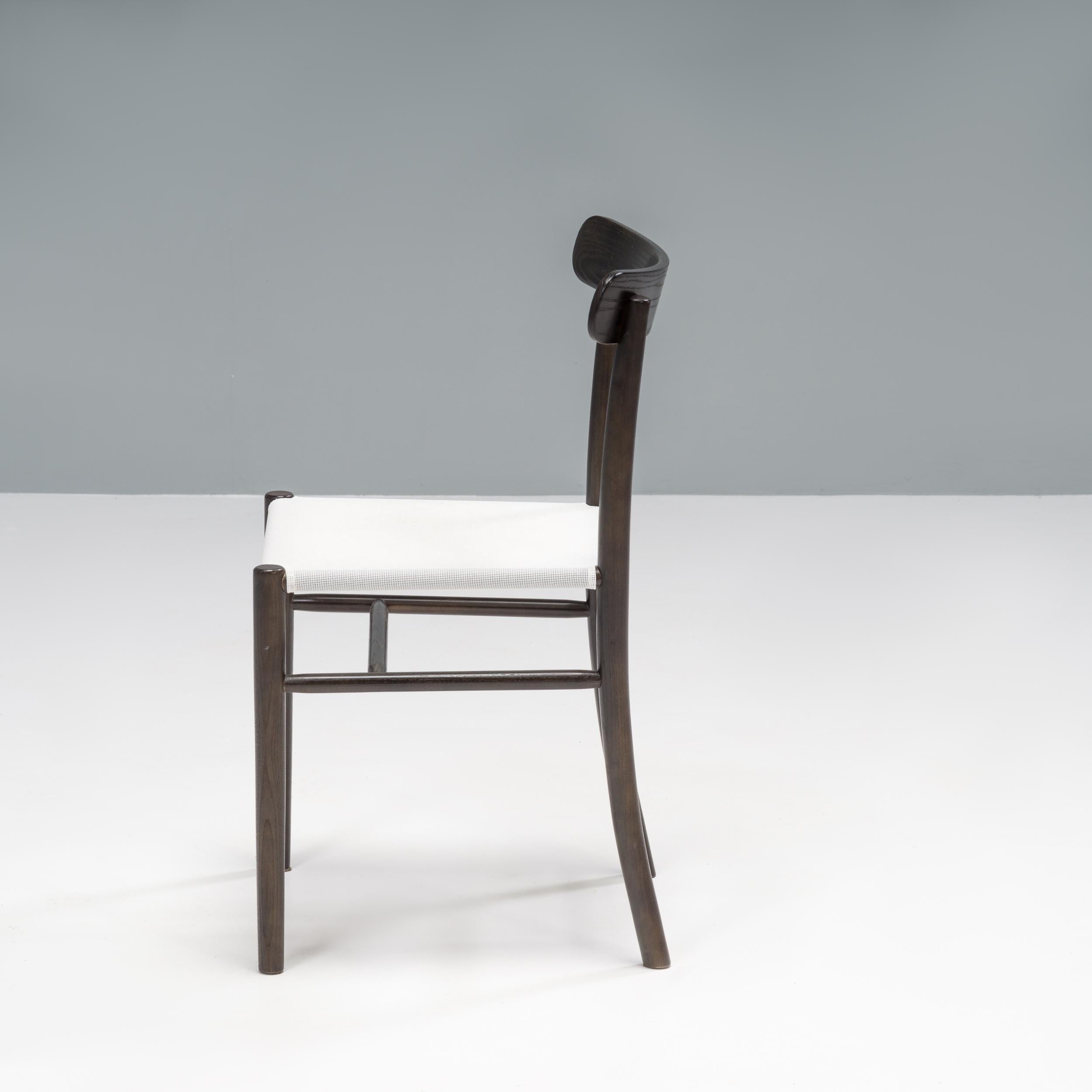 Jasper Morrison for Maruni Black Maple & White Mesh Dining Chairs, Set of 4 2
