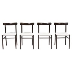 Jasper Morrison for Maruni Black Maple & White Mesh Dining Chairs, Set of 4